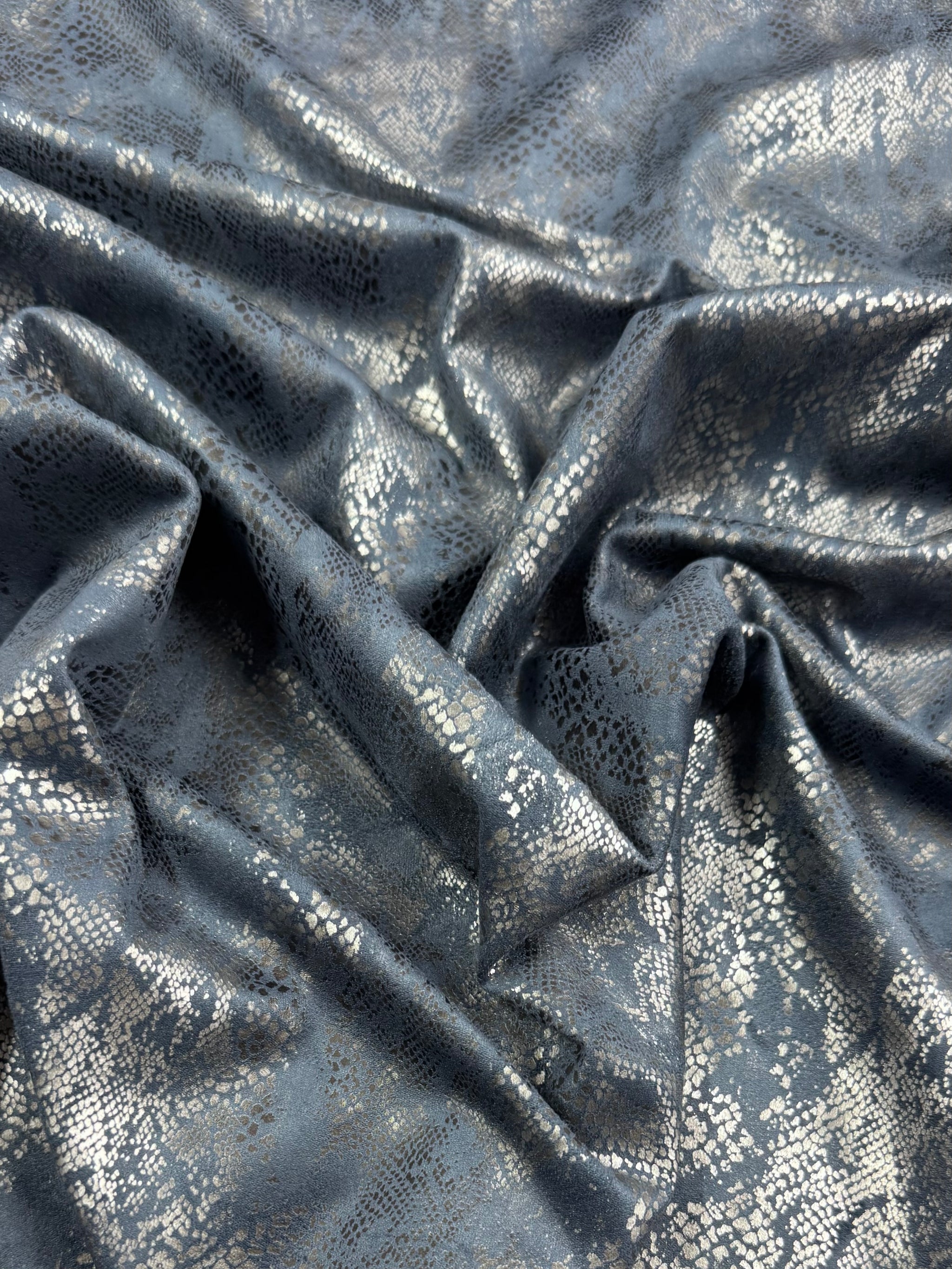 Designer Faux Suede- Ghost Cobra - 150cm
