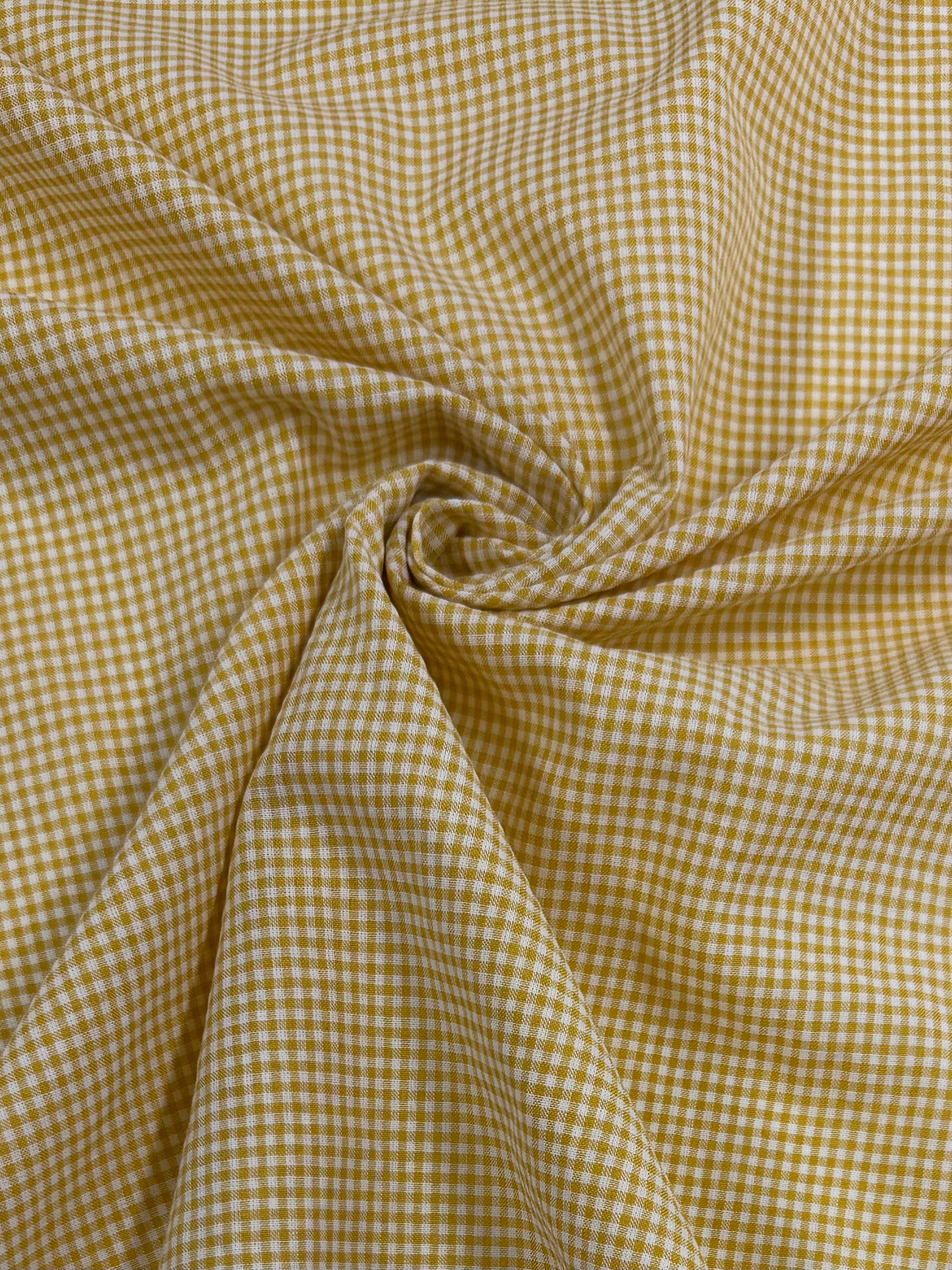 Linen Blend - Mini Banana & White  - 145cm