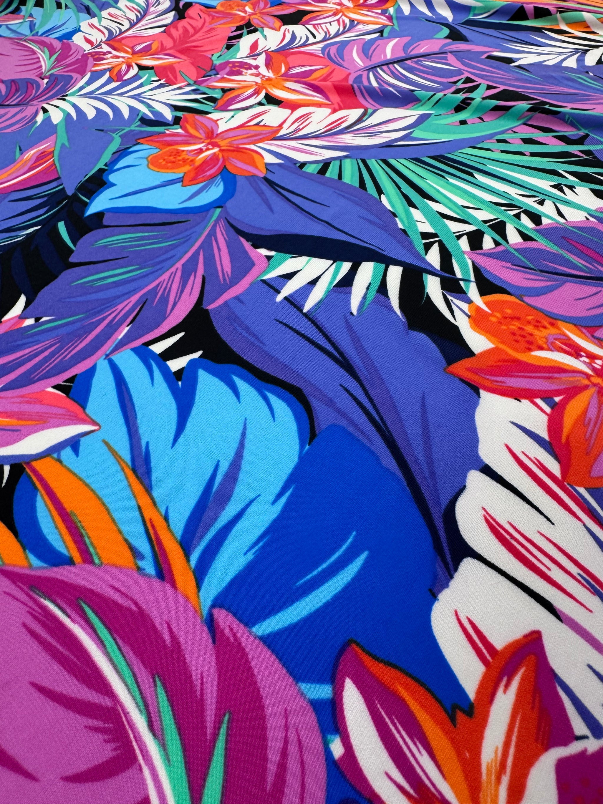 Designer Printed Lycra - Neon Tropical - 150cm