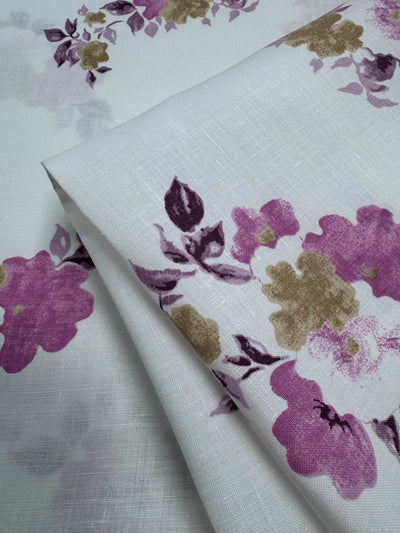 100% Pure Linen - Provence Bloom  - 142Cm