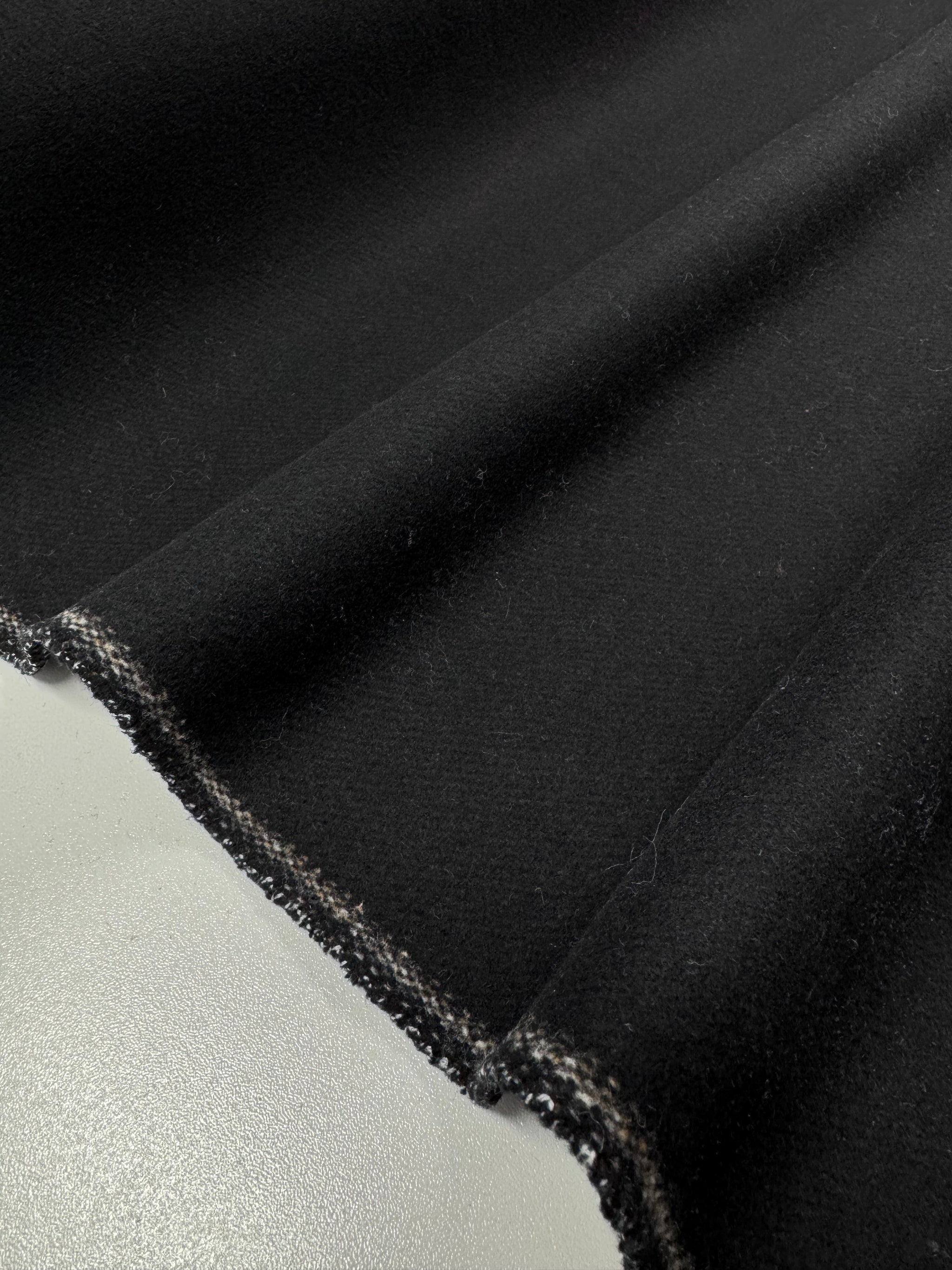 Wool Cashmere - Black - 150cm