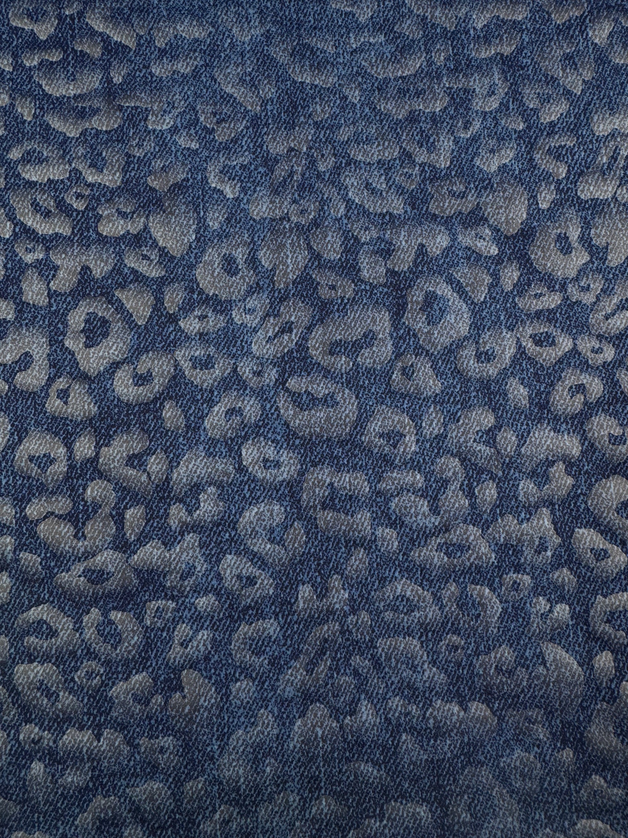 Designer Printed Lycra - Denim Shadow - 150cm