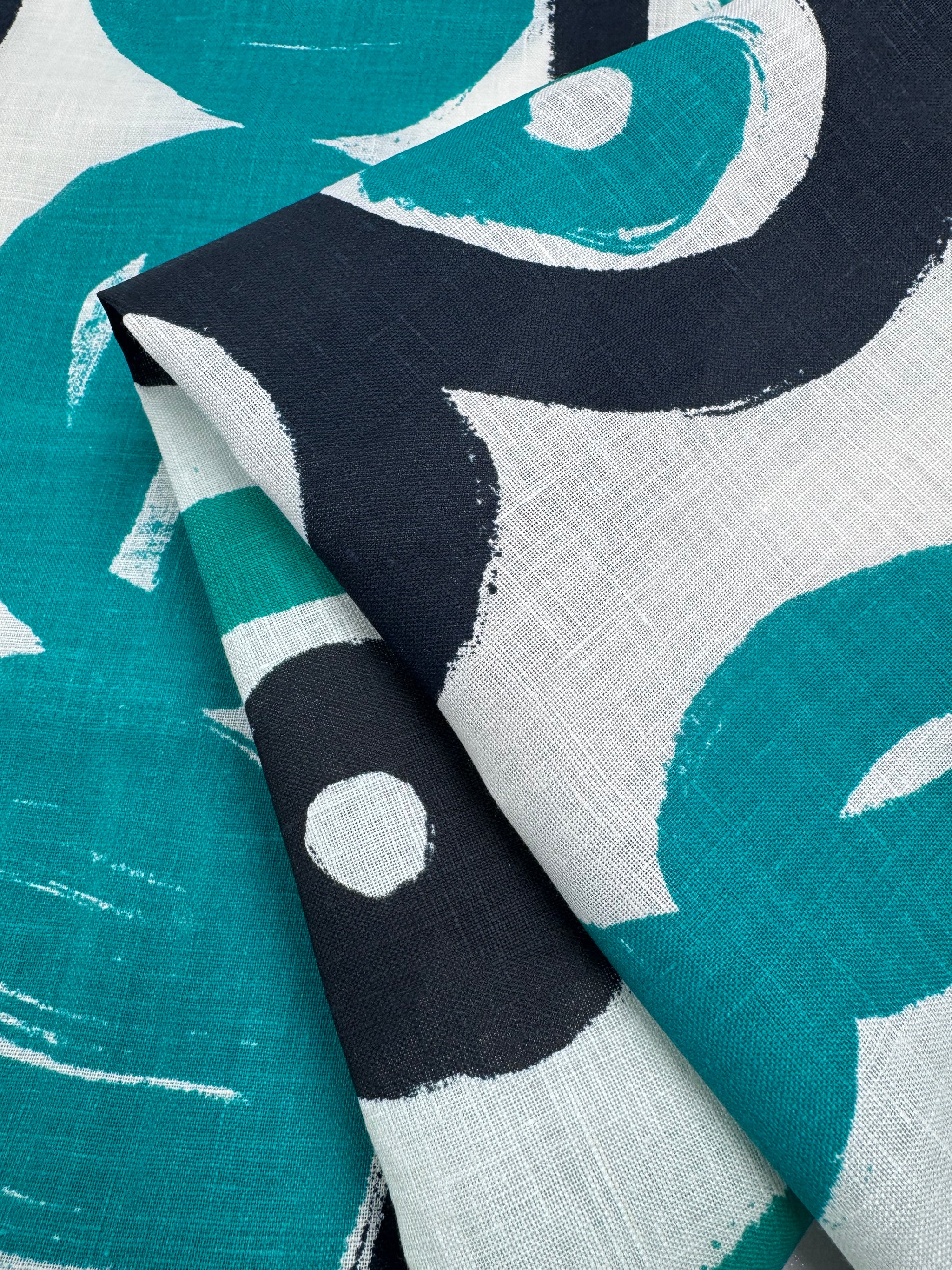 100% Pure Linen - Kori Circle - 140Cm