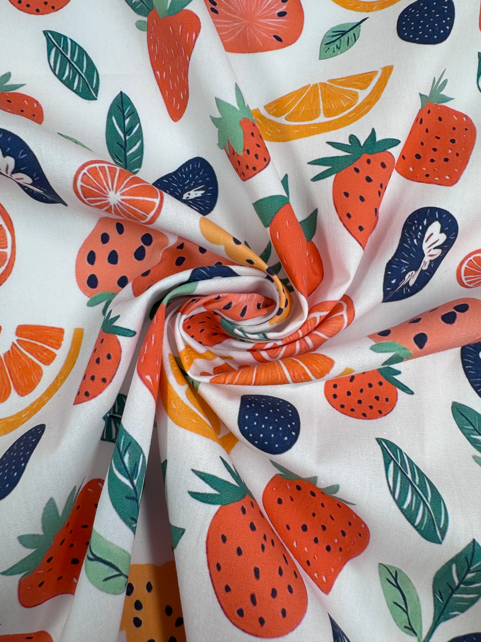 Printed Cotton - Berry Citrus - 150cm