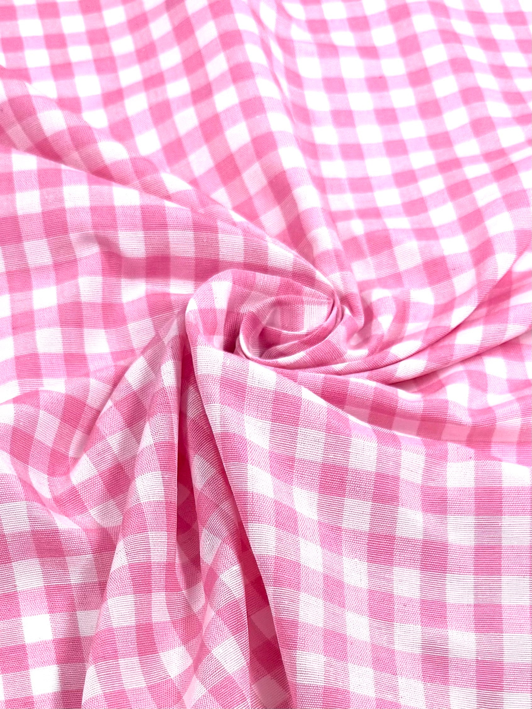 Linen Blend - Pink & White  - 150cm