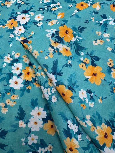 Silkyfall rayon  - Sage Gardenia - 150cm