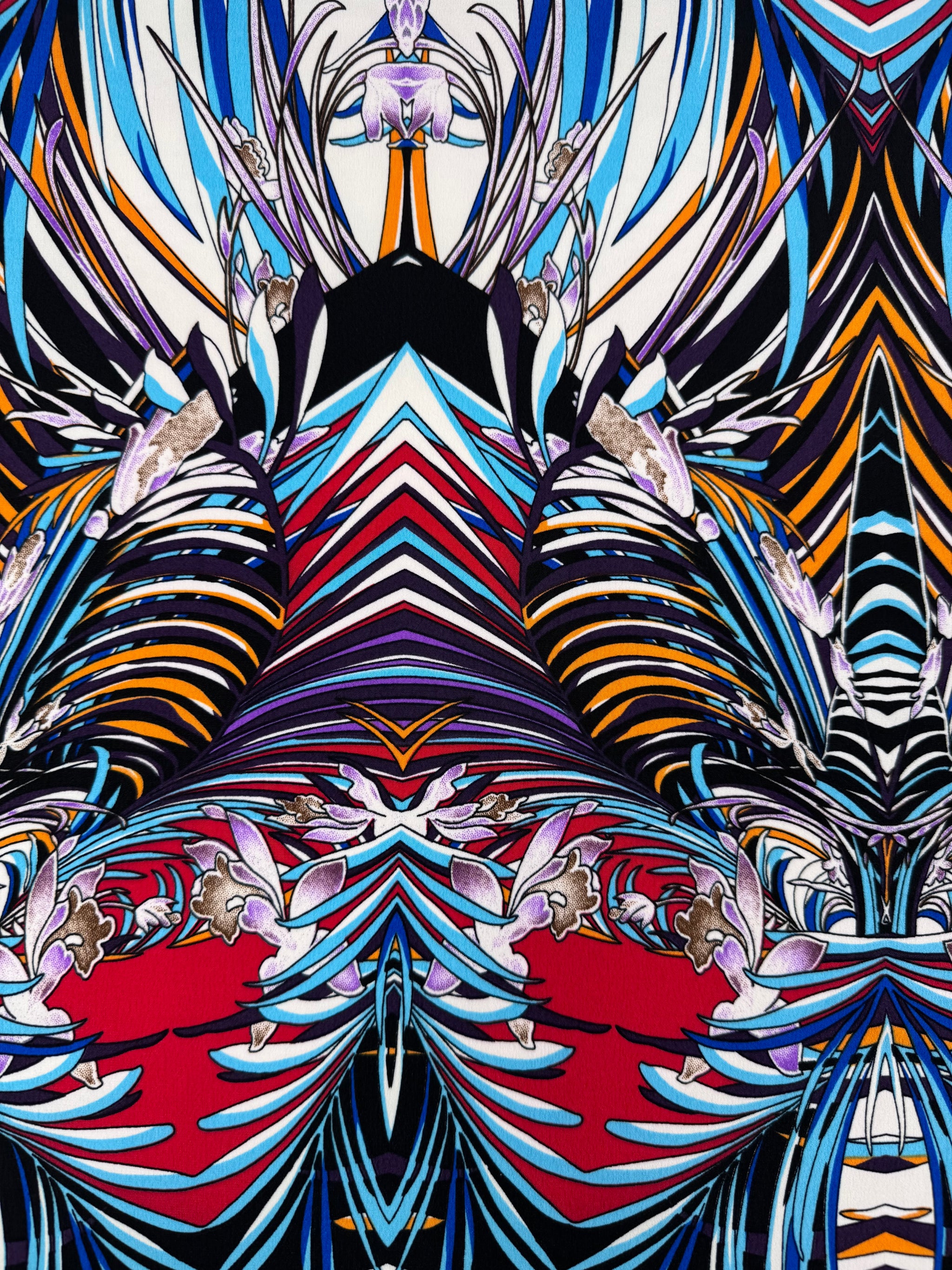 Designer Printed Lycra - Electric Chevron - 150cm