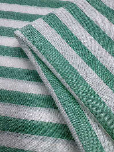 Cotton Voile - Absinthe Green & White - 145cm