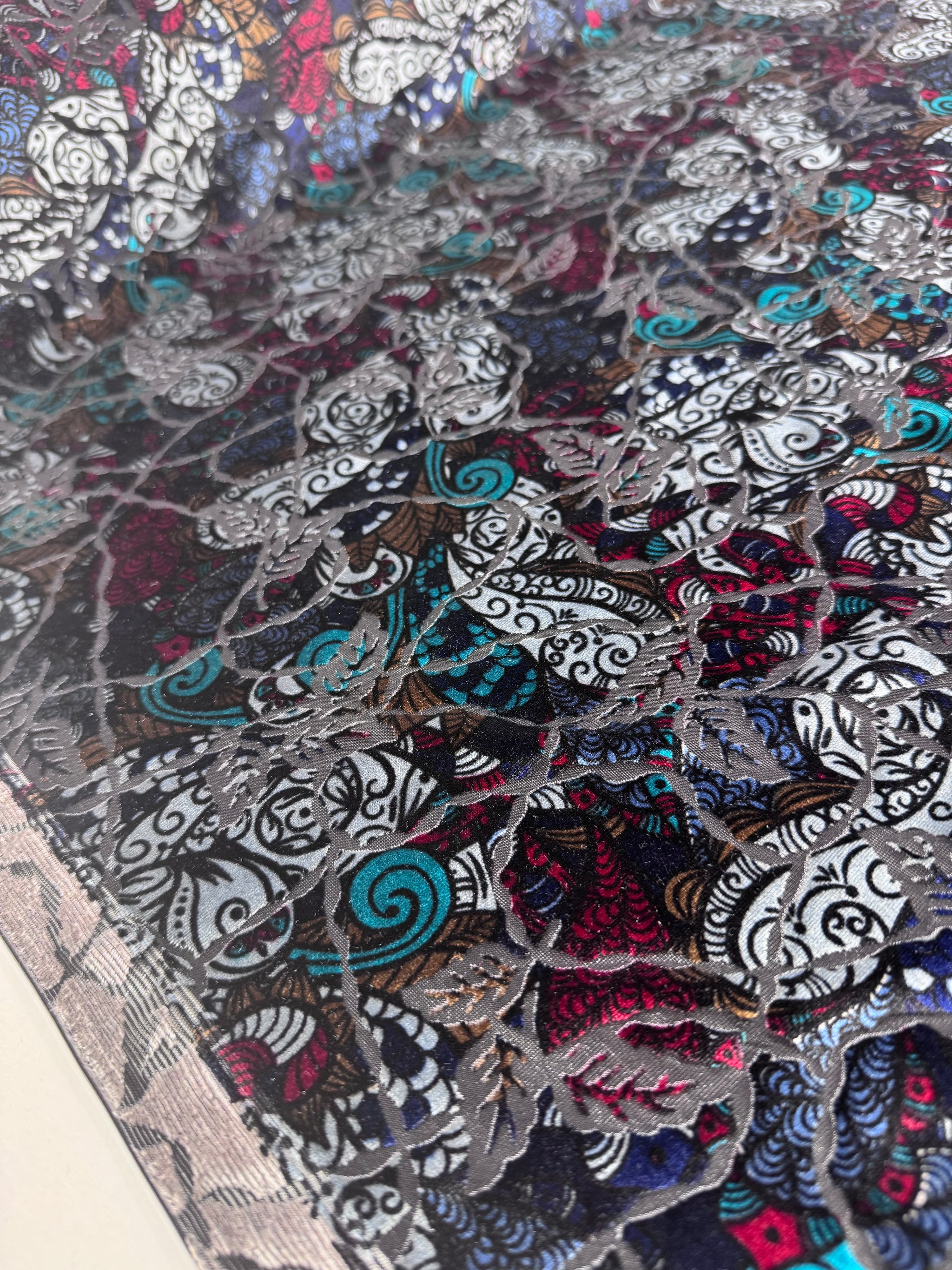 Stretch Velour - Eclipse Paisley - 150cm