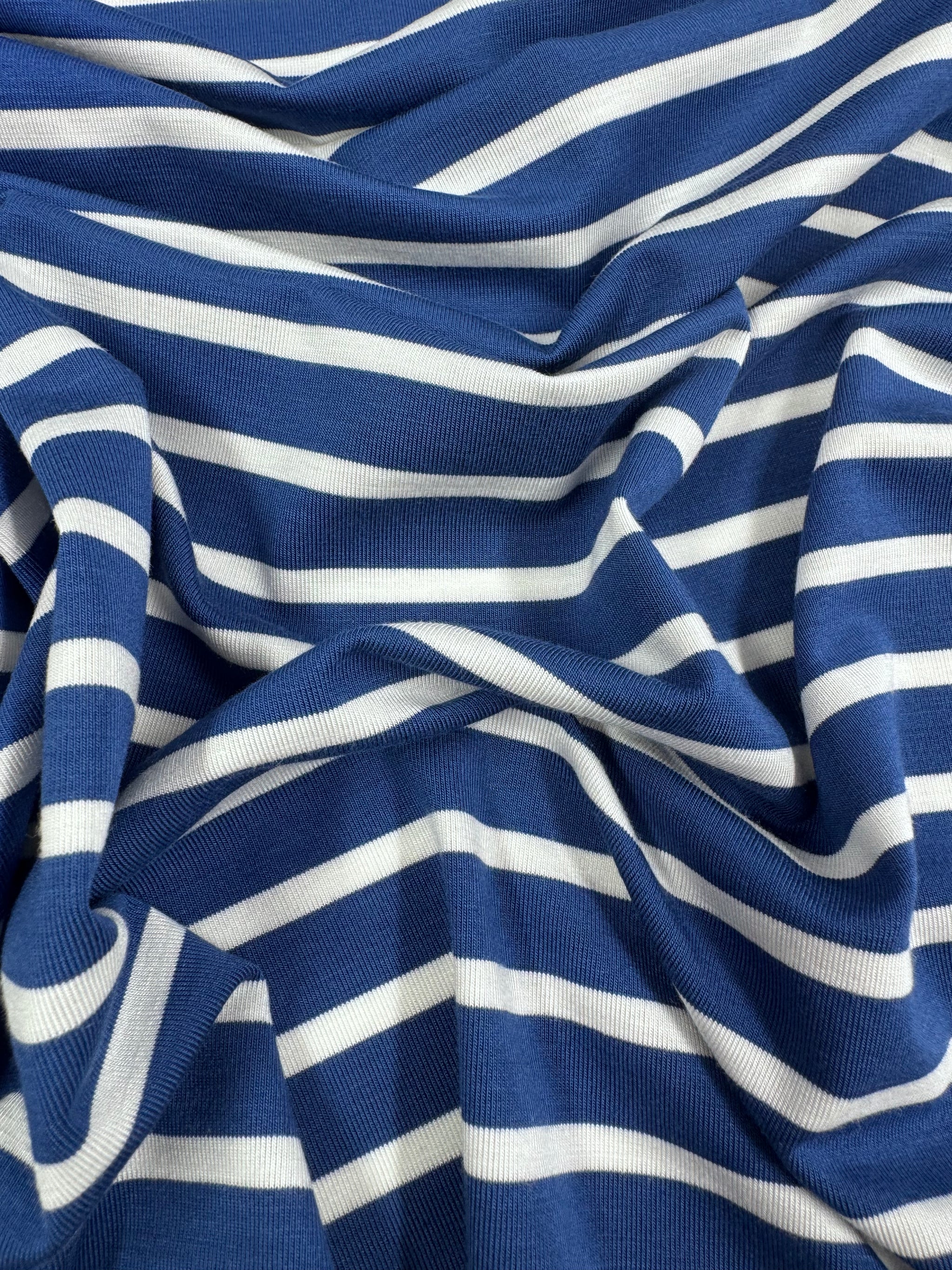 Cotton Lycra - Royal / ivory - 175cm