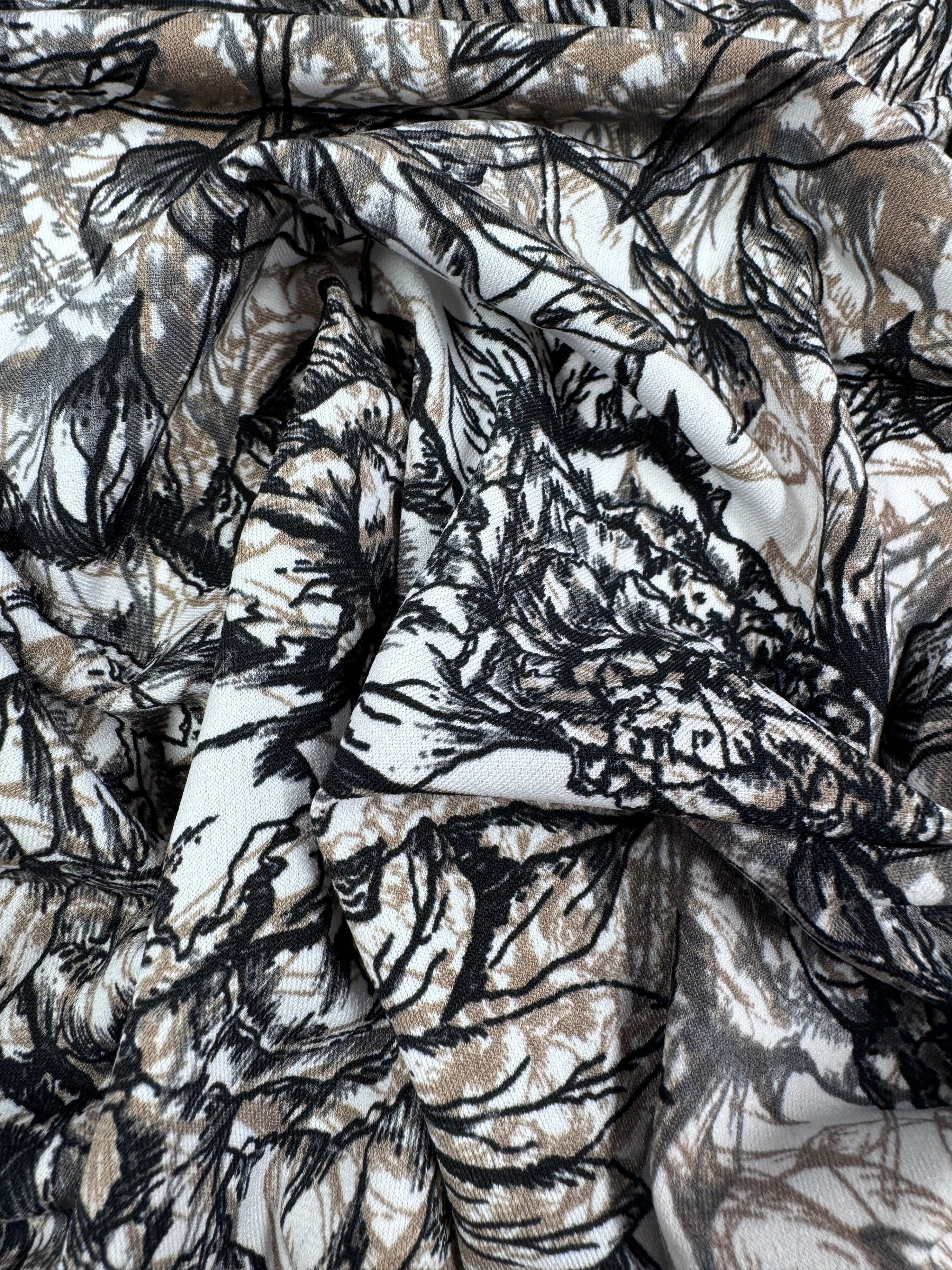 Designer Printed Lycra - Ink Tangle - 150cm