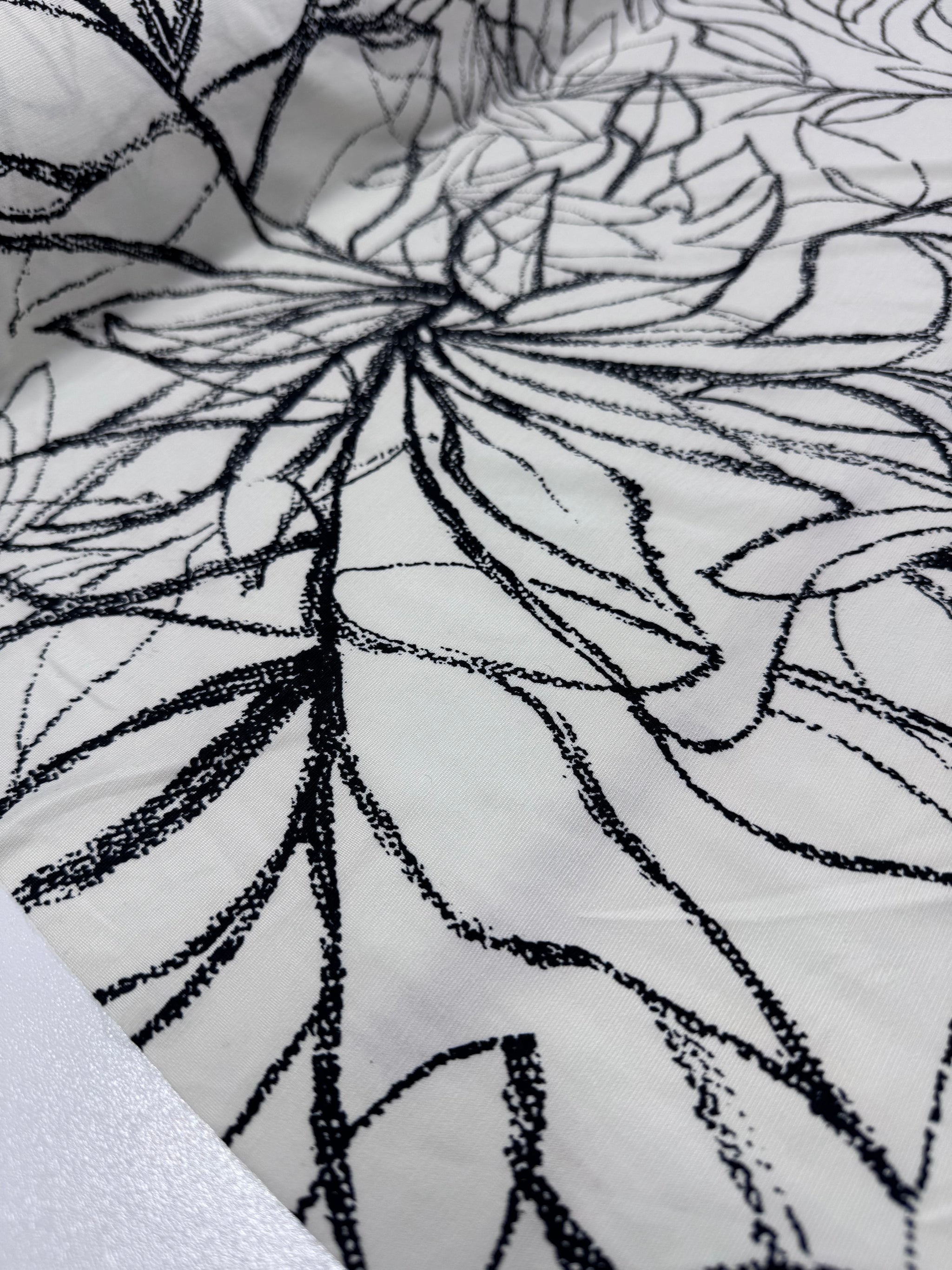 Designer Lycra - Botanical Line Art - 145cm