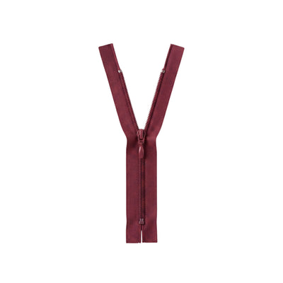 Invisible Zip - Wine Red