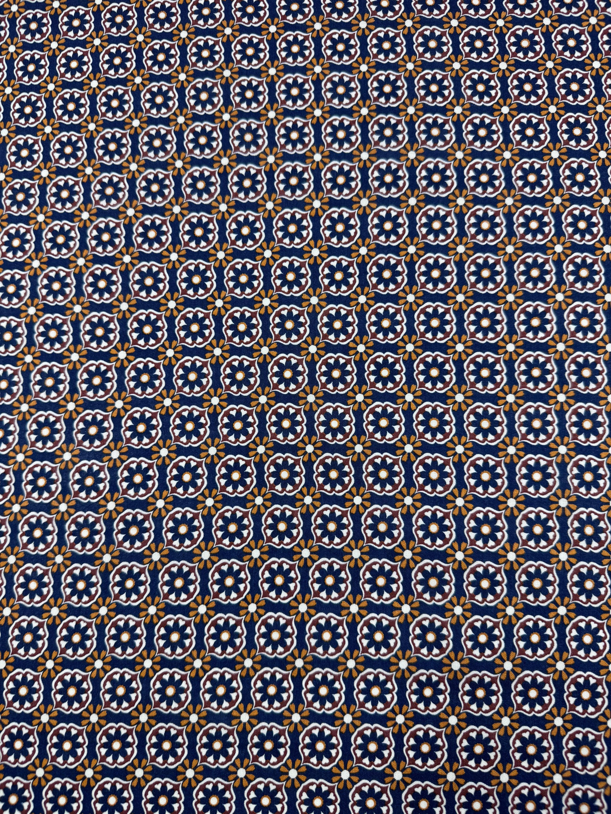 Mercerised Viscose  - Vintage Mosaic - 150cm