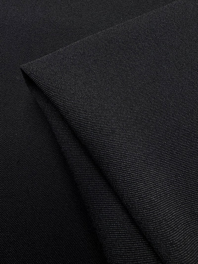 viscose Suiting - Ribbon Twill - Black - 140cm