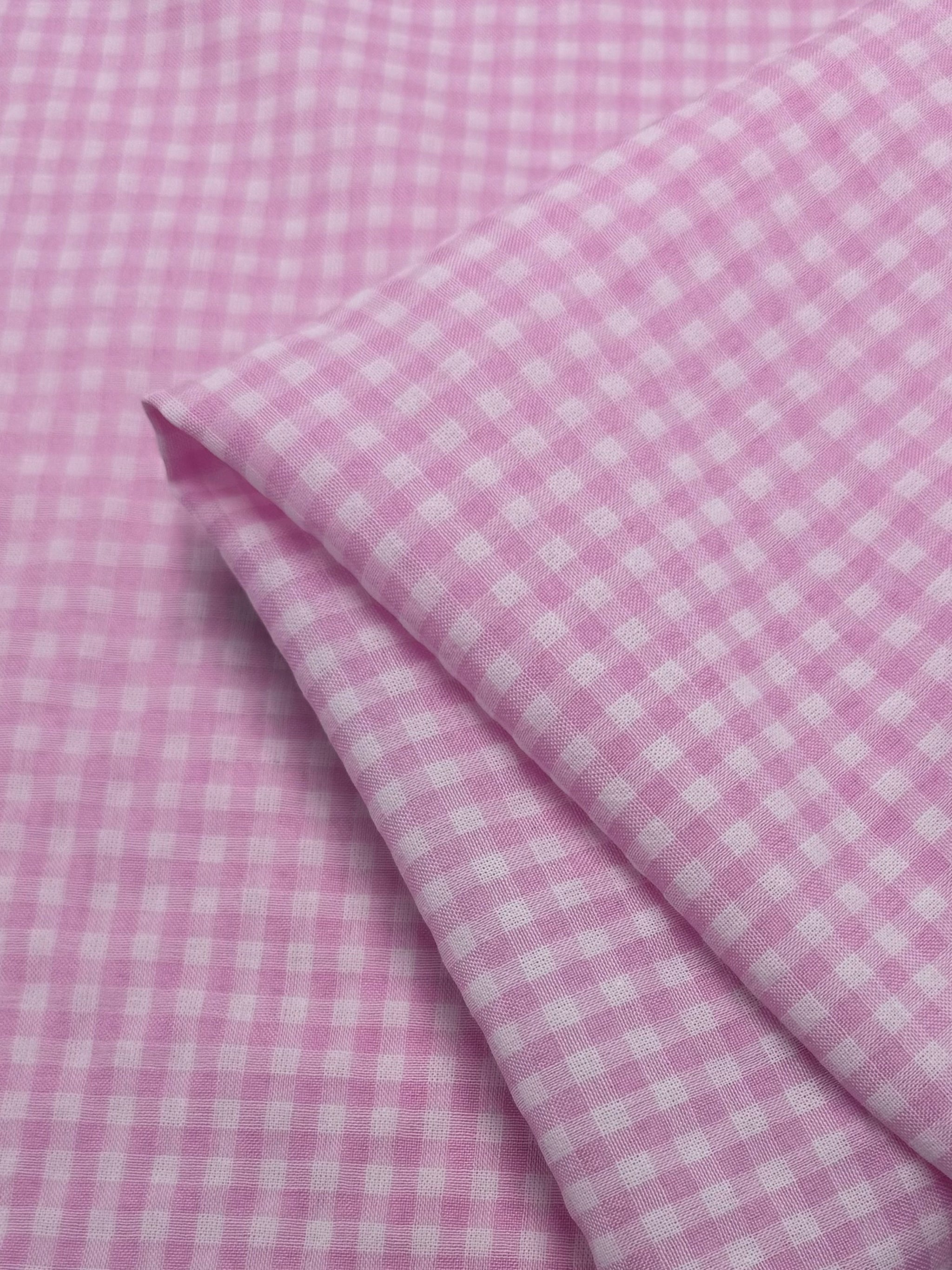 Linen Blend - Midi Pink & White - 145cm