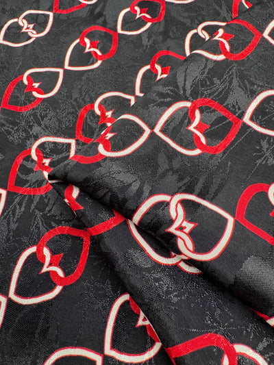 Embossed Viscose - Crimson link - 148cm