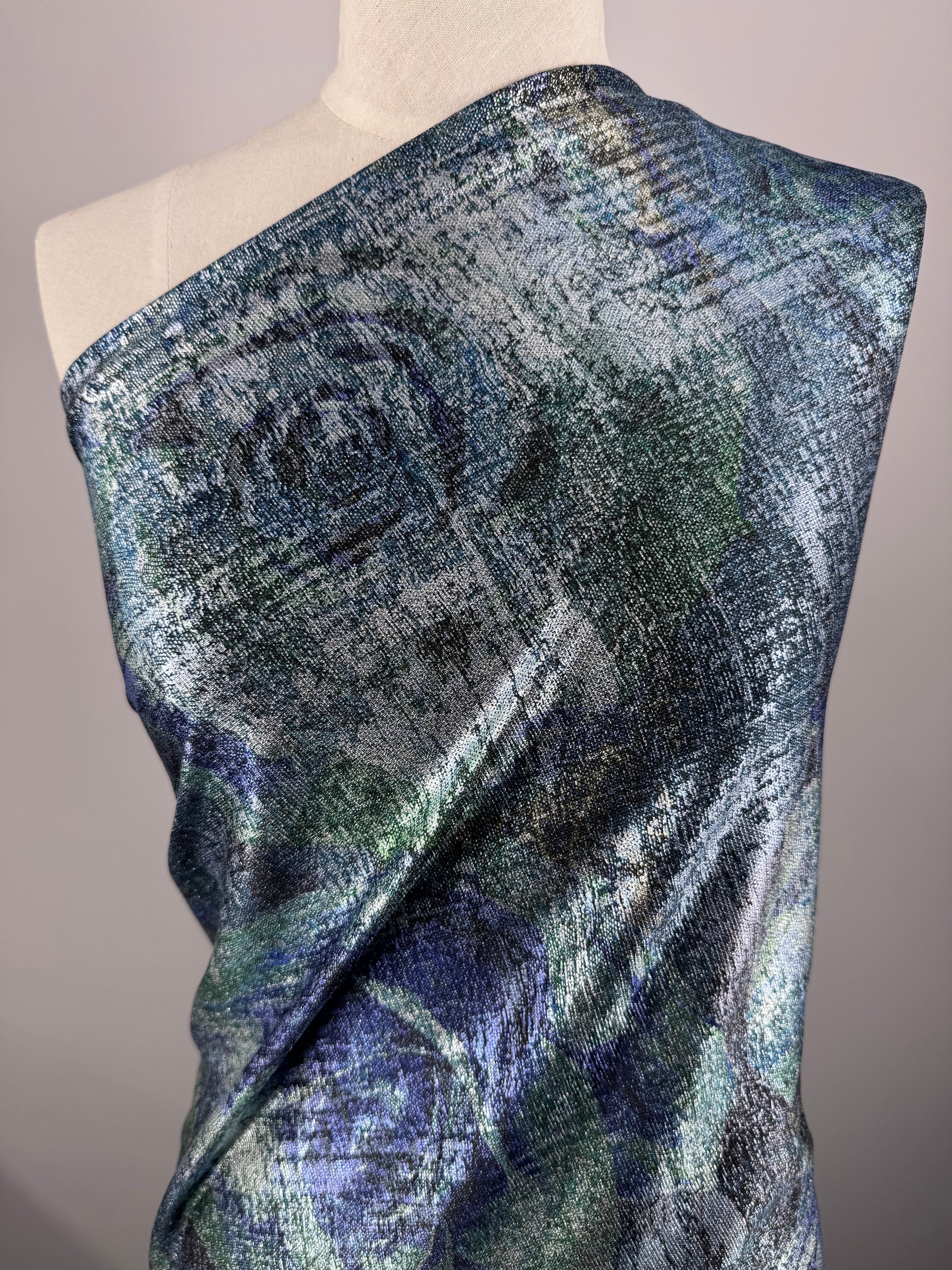 Metallic Knit Jersey - Mercury Wash 140cm