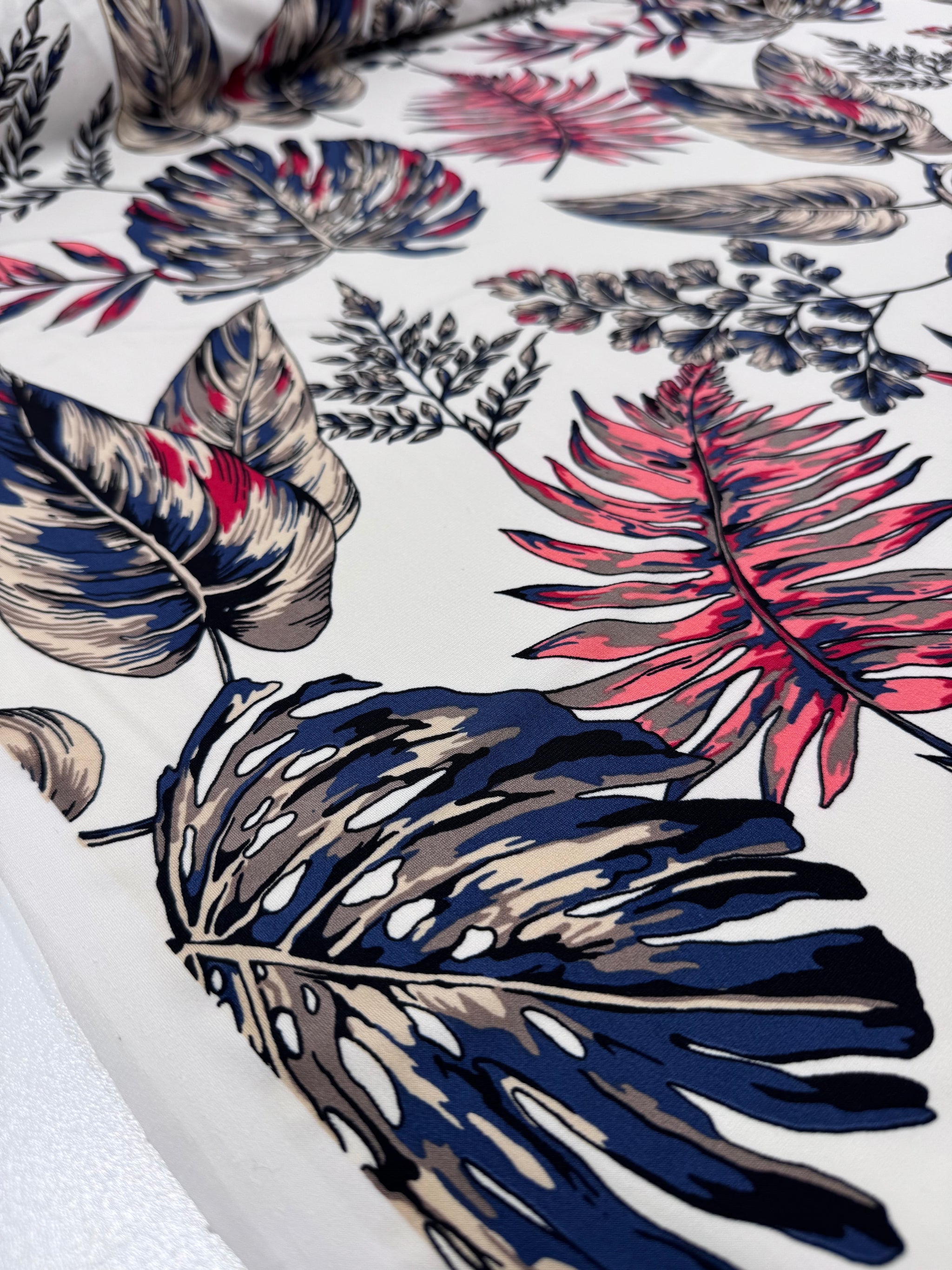 Designer Printed Lycra -  Vintage Monsteria - 148cm