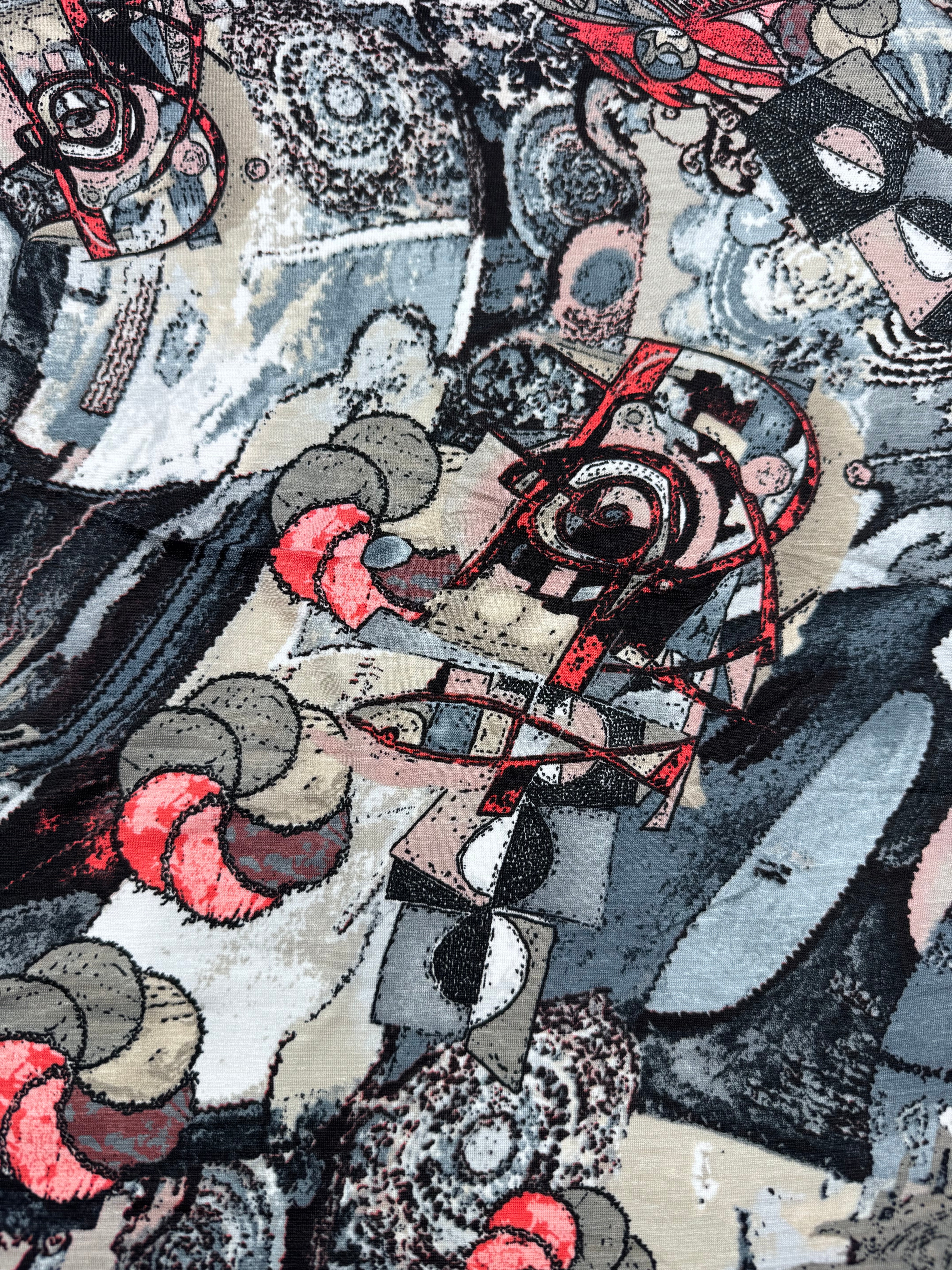 Designer Lycra - Coral Cubism - 150cm