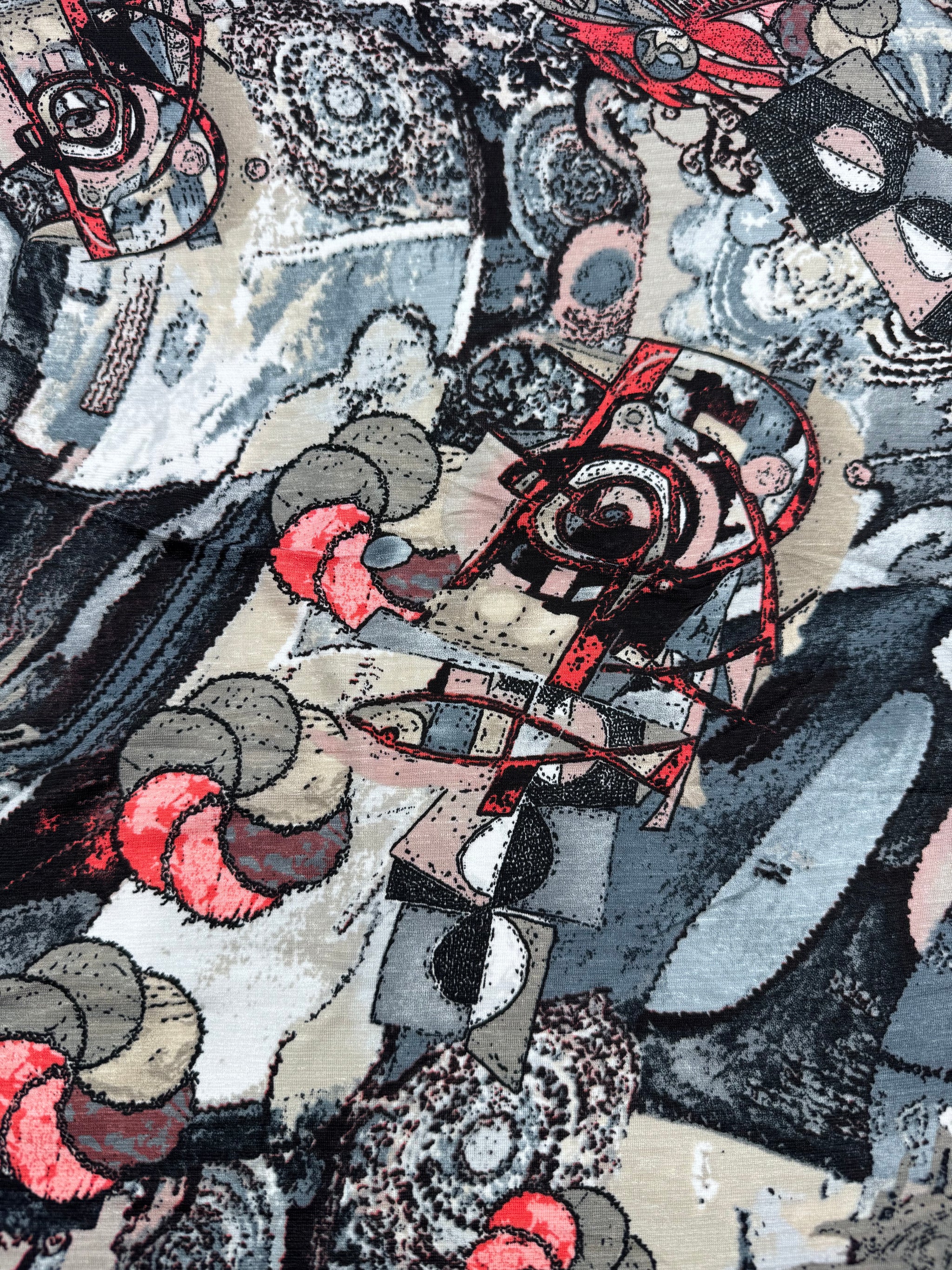 Designer Lycra - Coral Cubism - 150cm