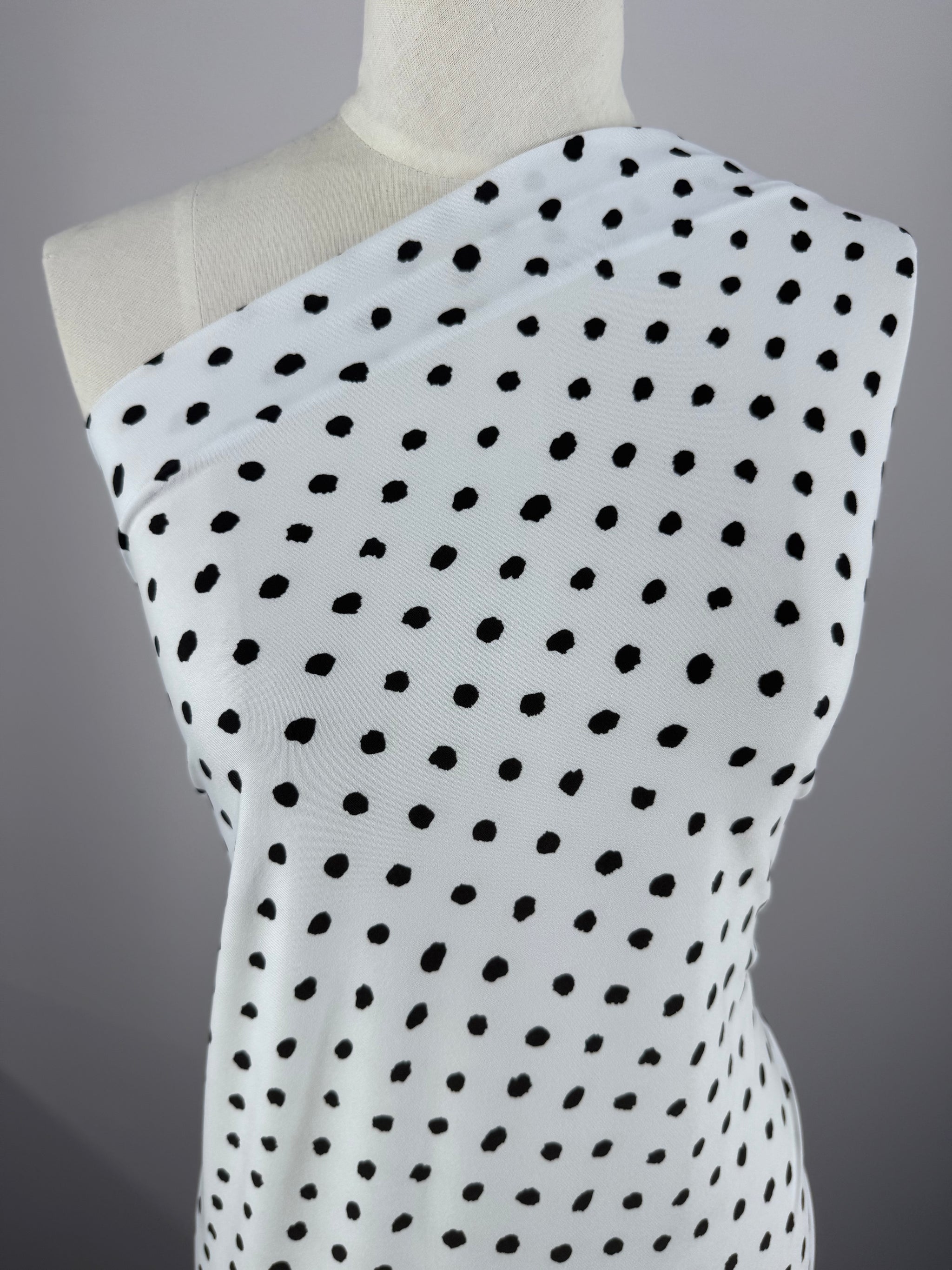 Designer Lycra -  Mono Spot - 150cm