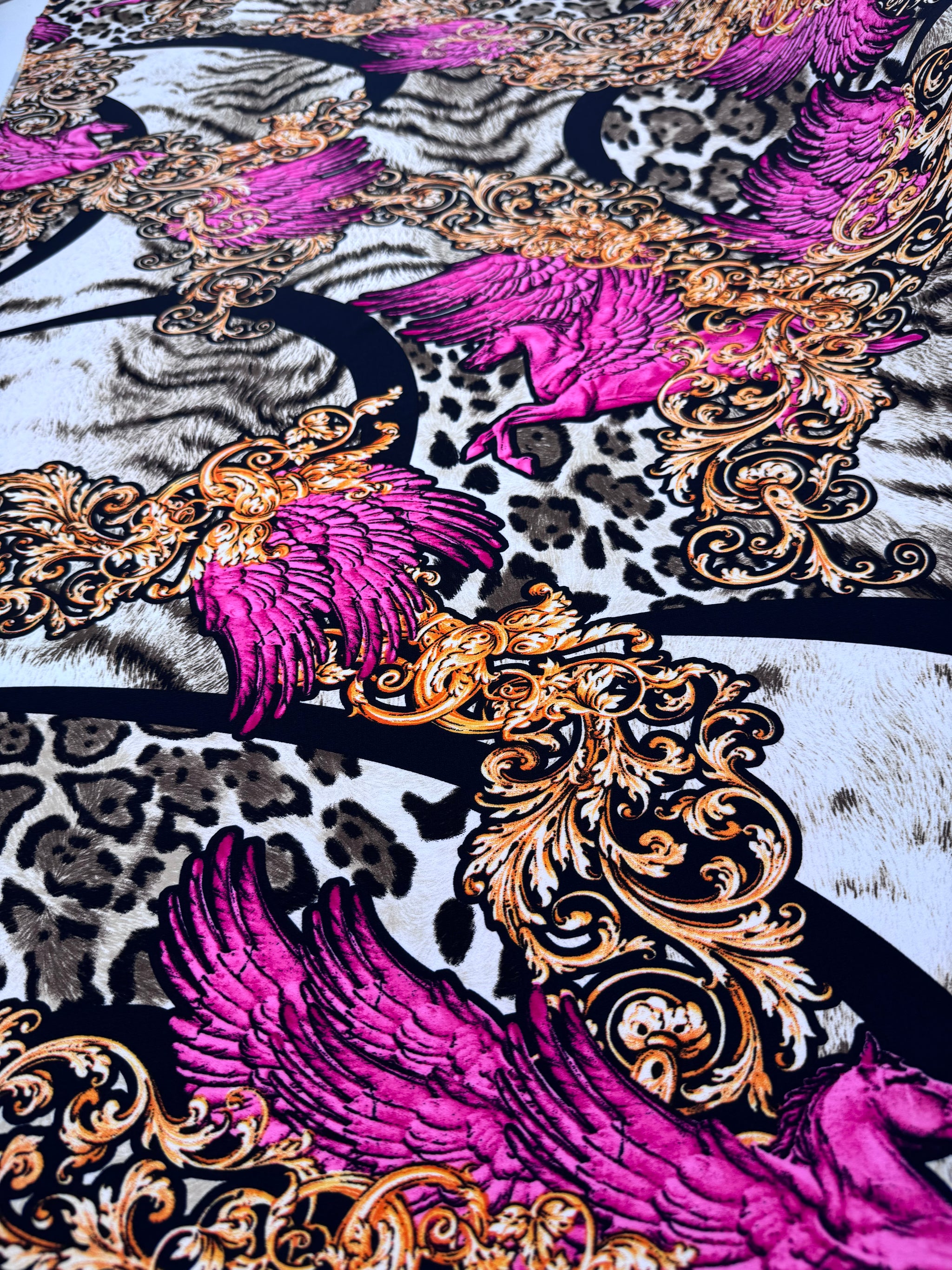 Designer Printed Lycra - Royal Baroque - 150cm