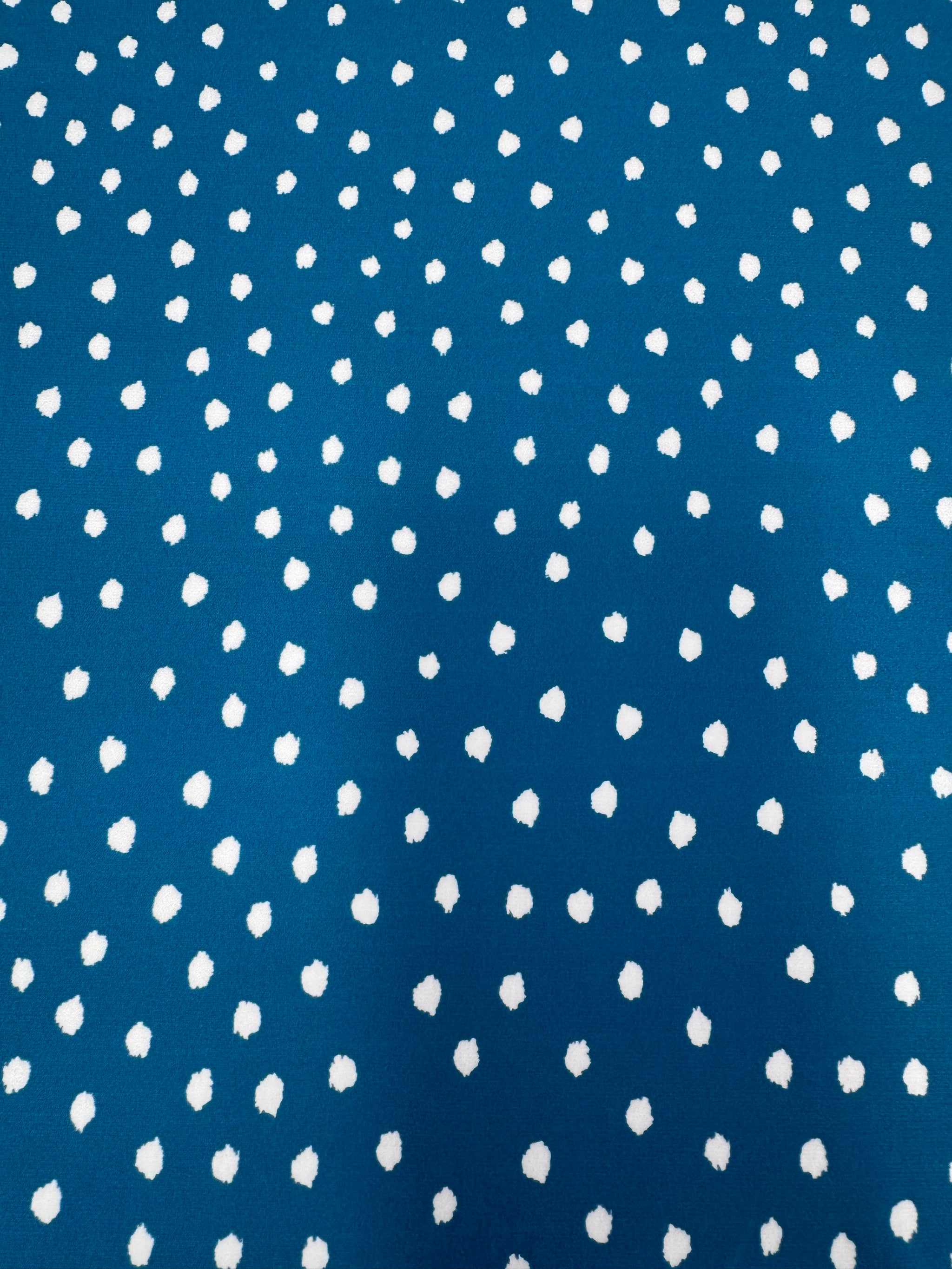 Designer Printed Lycra - Sky Polka - 150cm