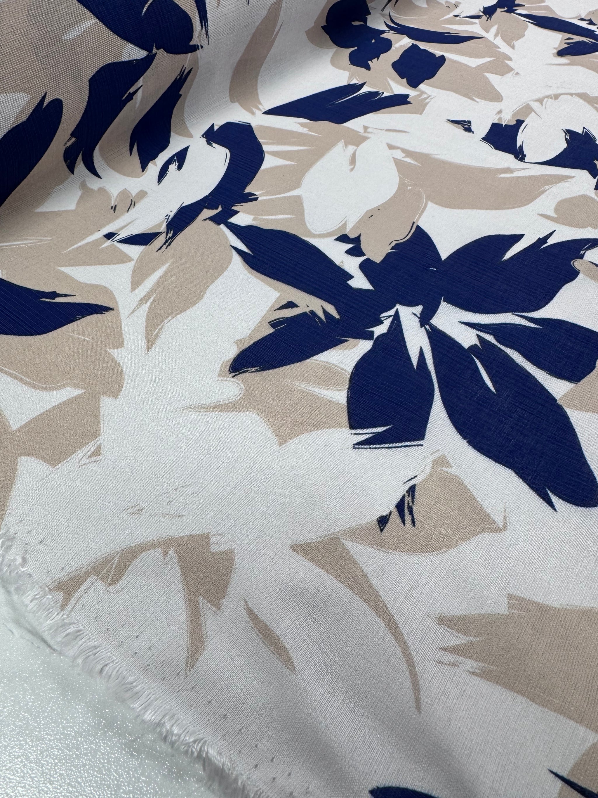Linen Blend - Navy Bay - 152cm