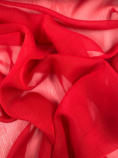 Hi-Multi Crinkle Chiffon - Red - 115cm