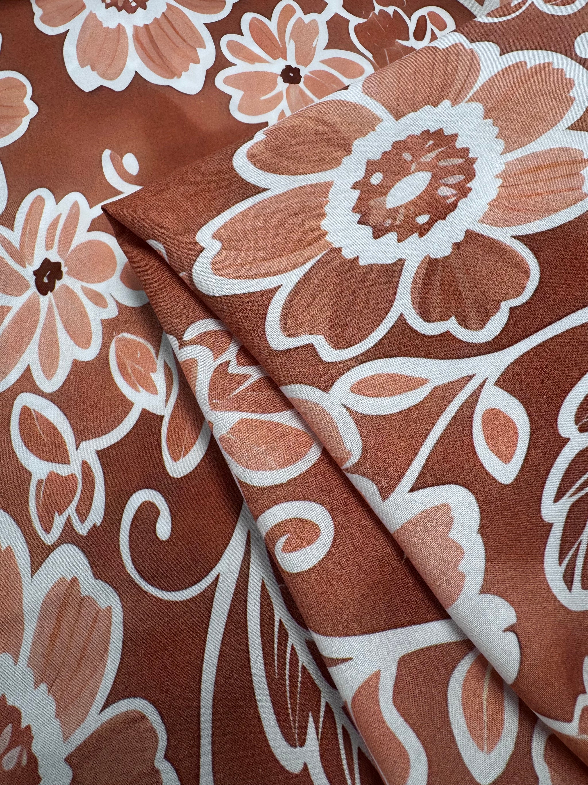 Designer Rayon - Coral Bloom - 145cm