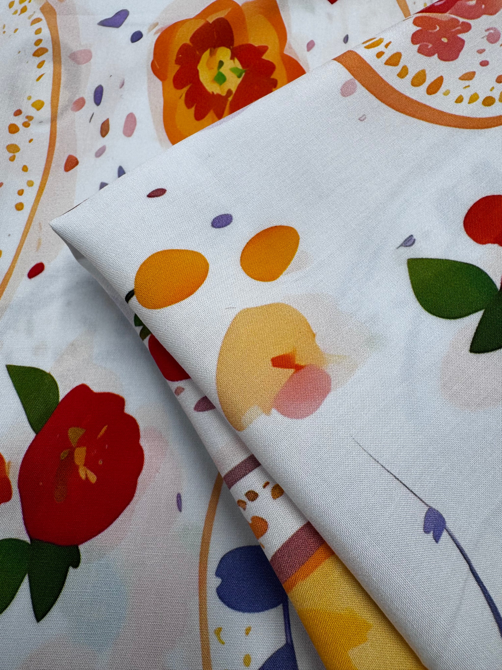 Silkyfall rayon
 - Fruit Whimsy - 145cm
