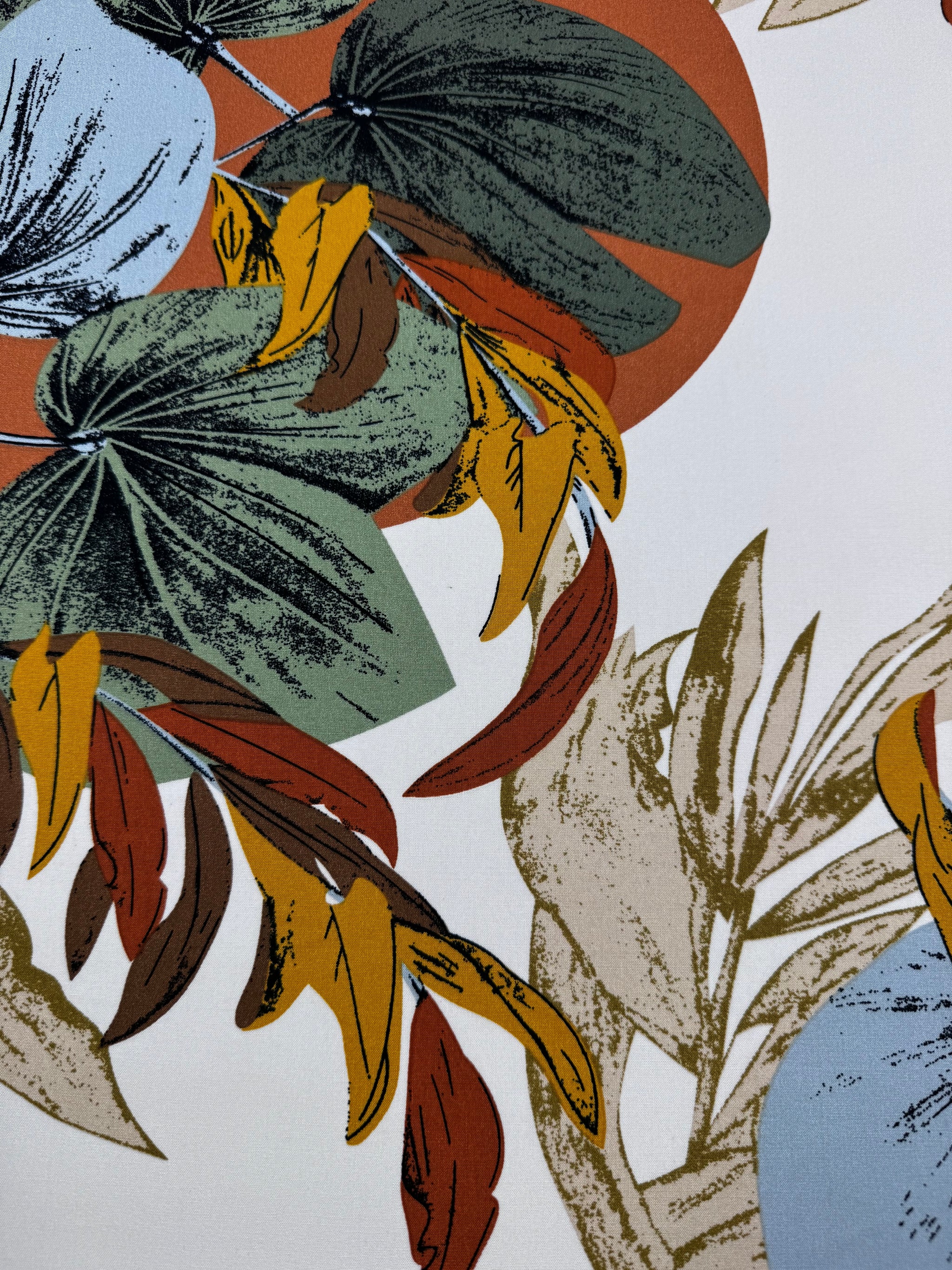 Designer Rayon - Desert Leaves - 145cm