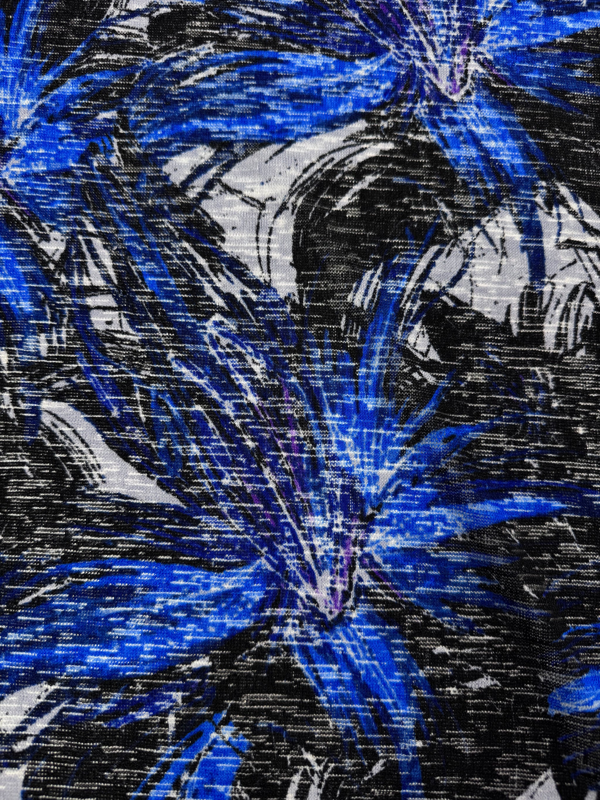 Textured Knit - Cobalt Bloom - 135cm