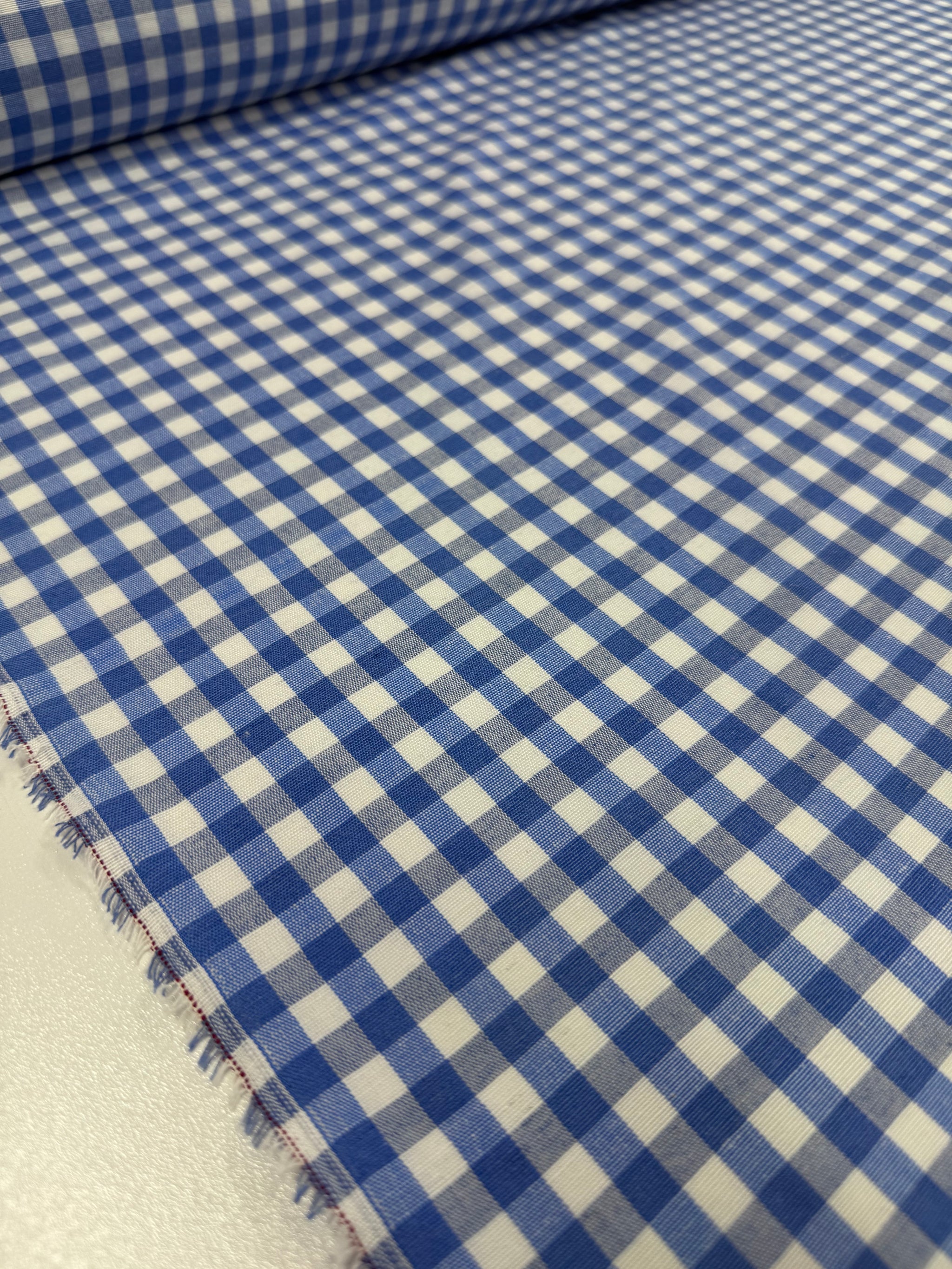 Linen Blend - Blue & White  - 145cm