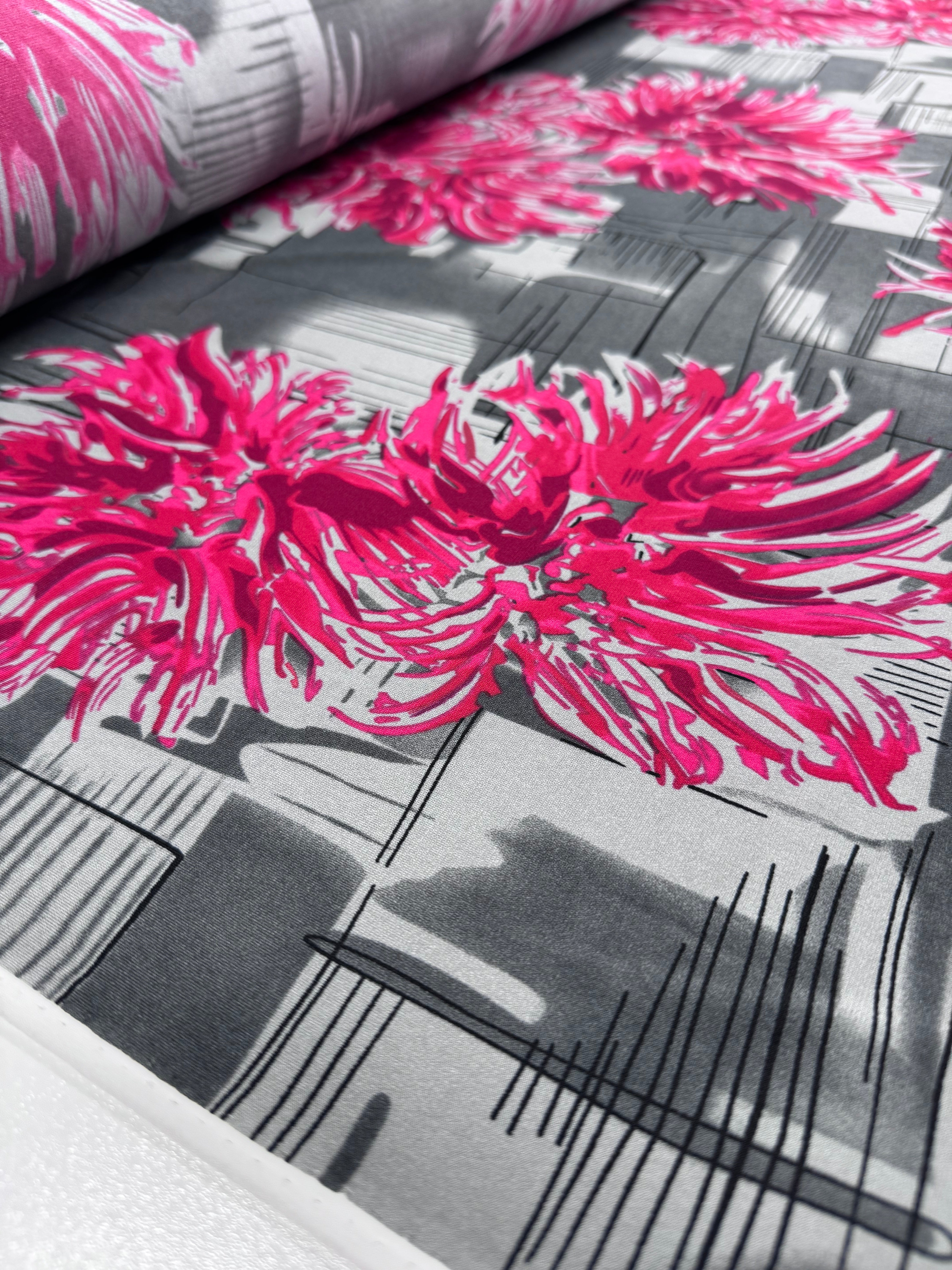 Designer Lycra - Graphic Peony - 150cm