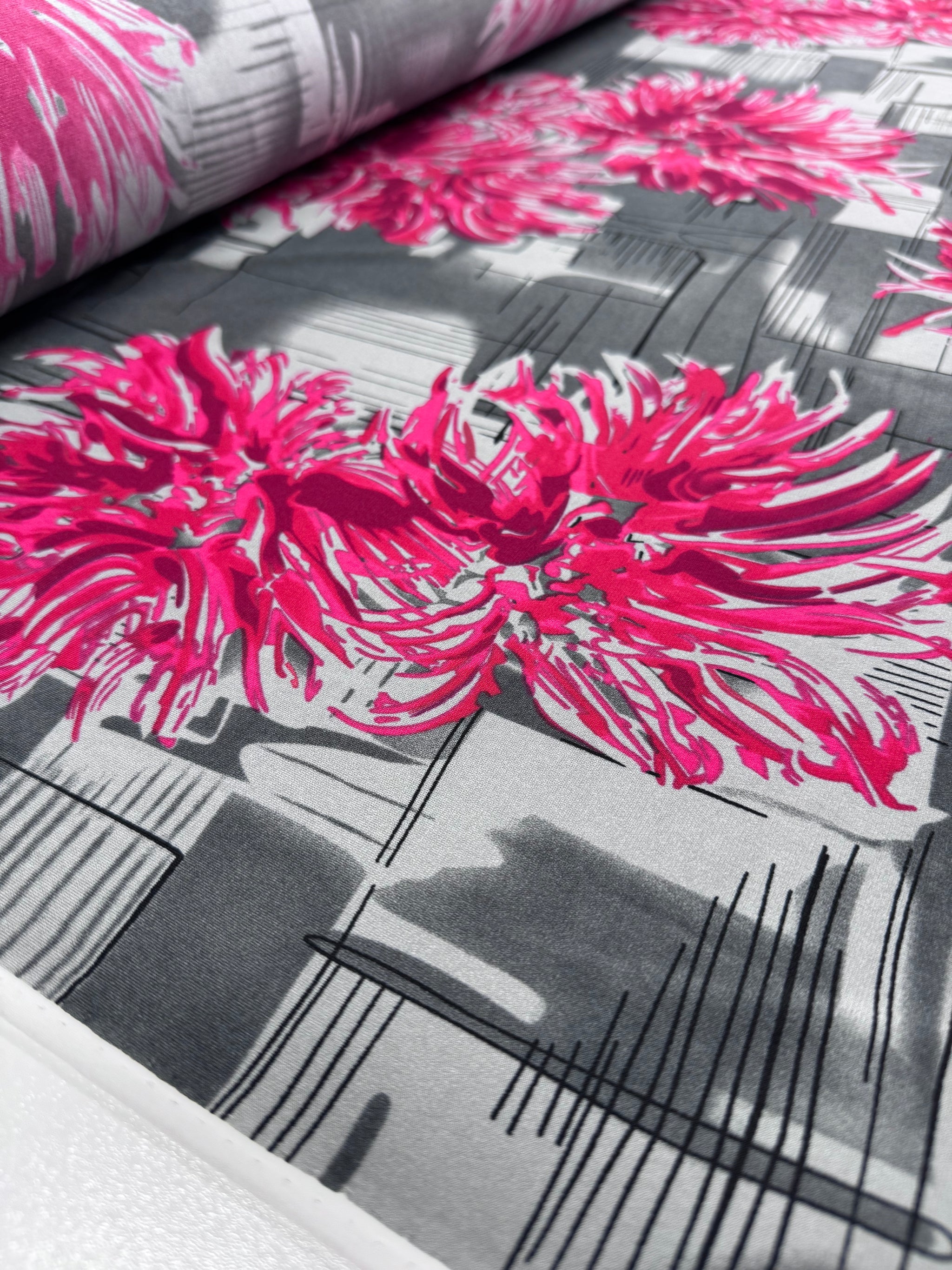 Designer Lycra - Graphic Peony - 150cm