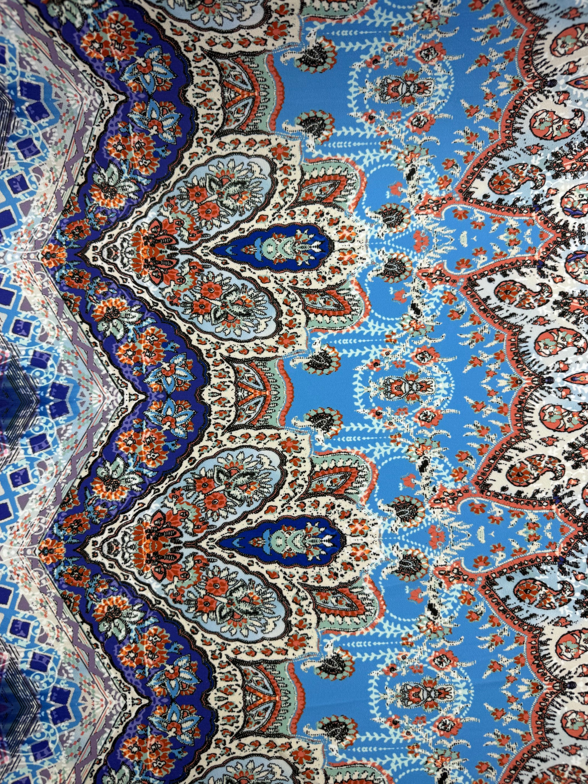 Designer Lycra - Cobalt Bazaar - 150cm