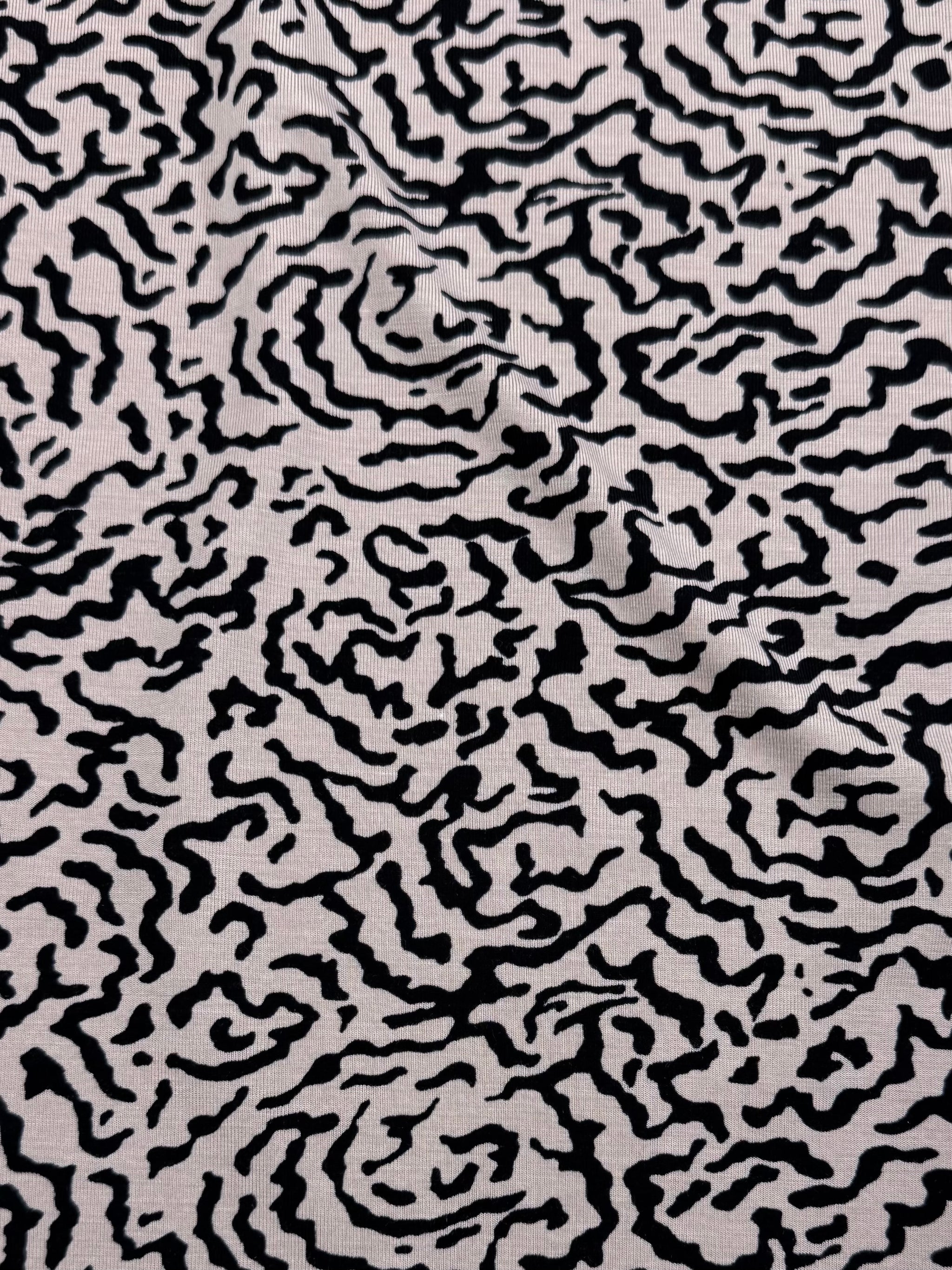 Printed Cotton Lycra - Etched Graphic - 175cm