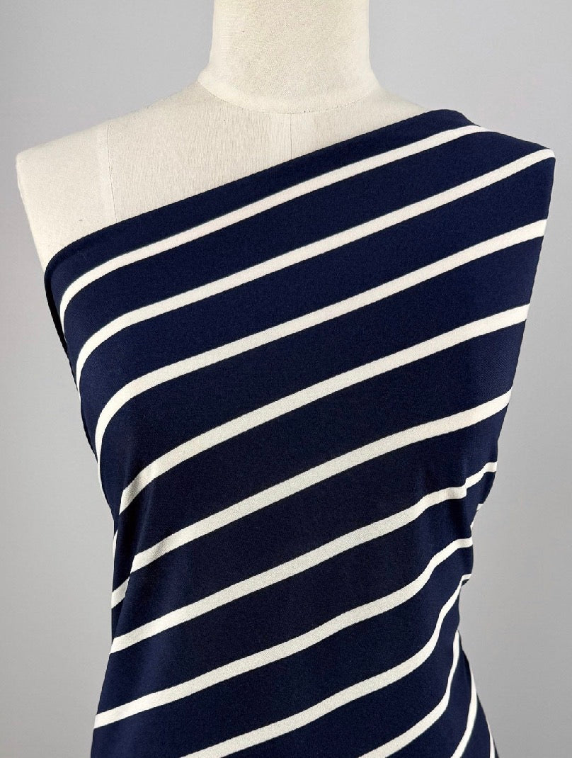 Printed Lycra - Coastal Stripe - 150cm