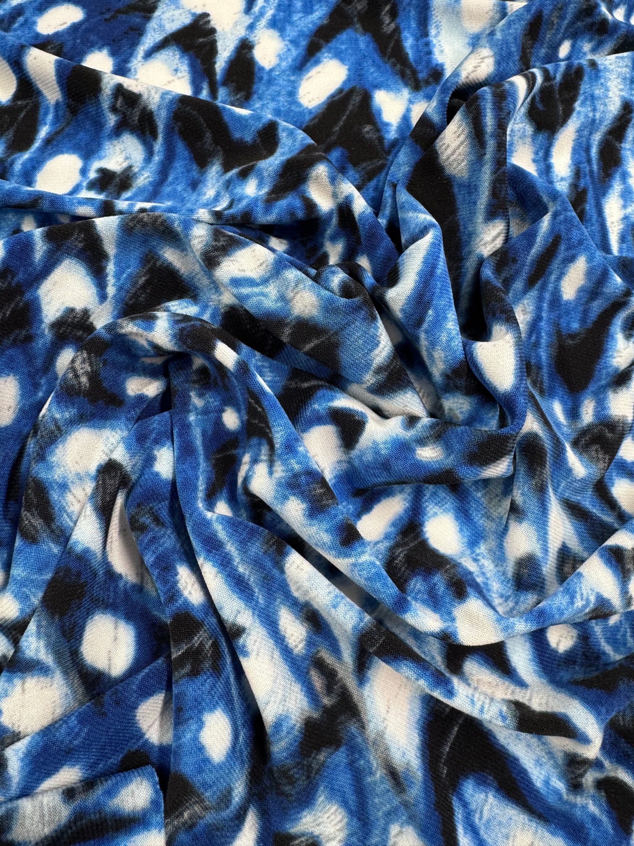 Designer Lycra - Cobalt Feather - 150cm