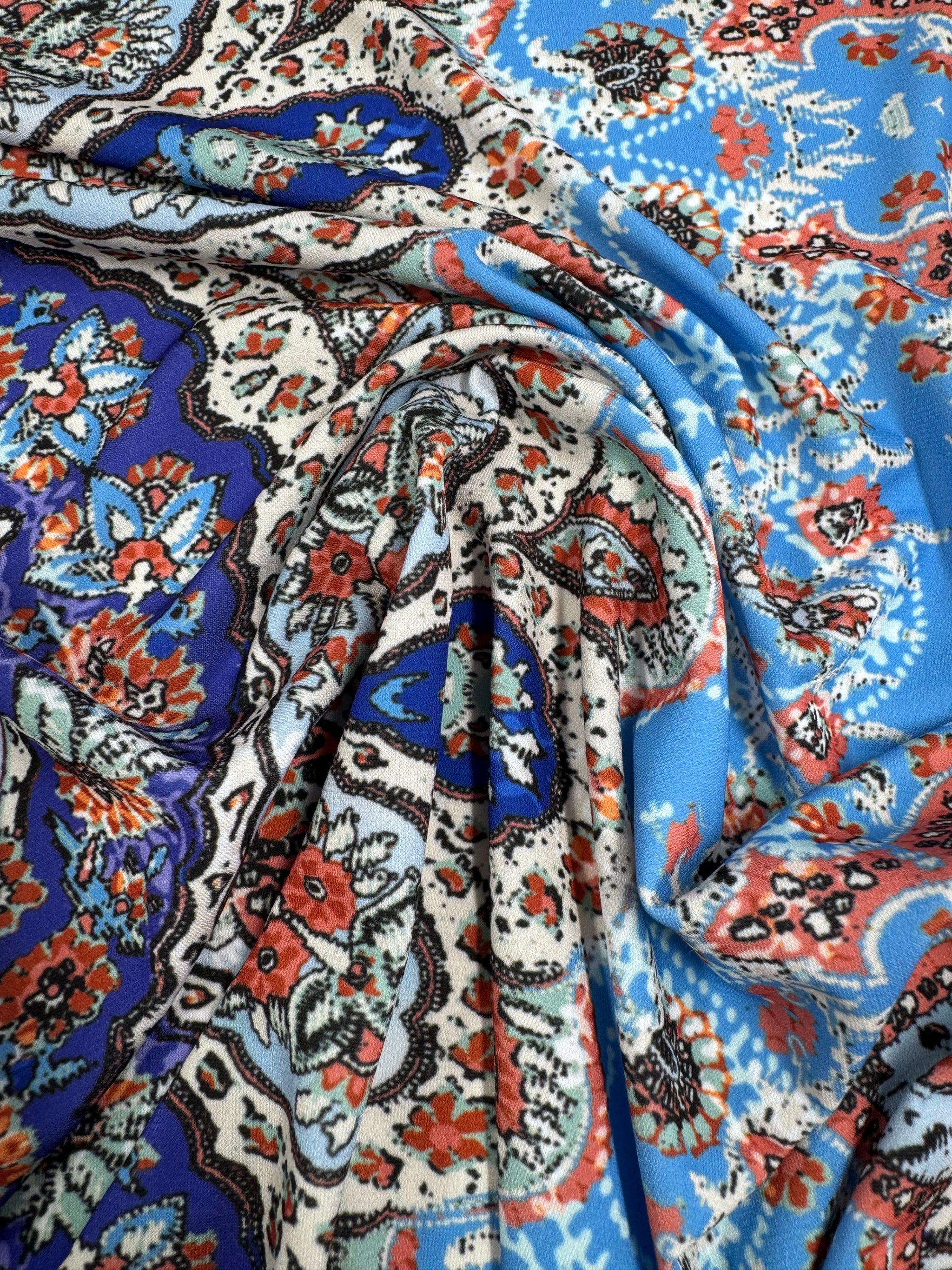 Designer Lycra - Cobalt Bazaar - 150cm