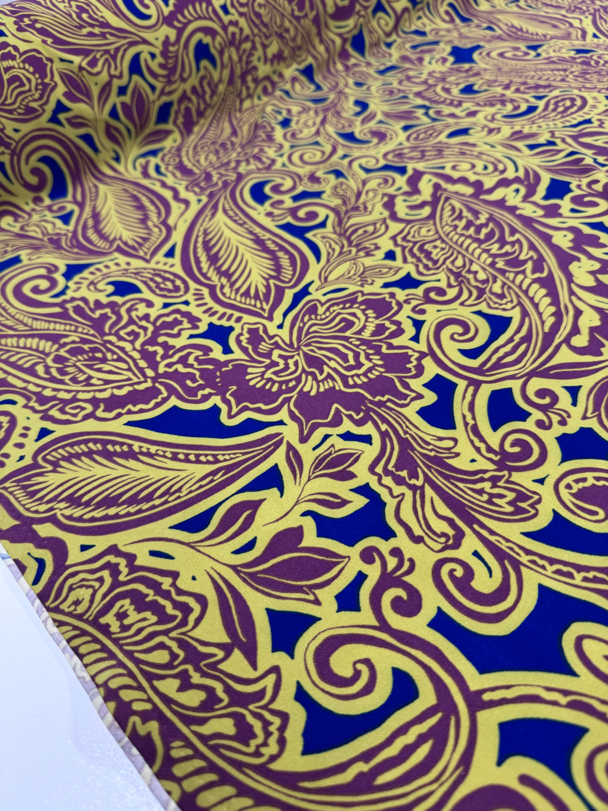 Printed Lycra - Ornate Olive - 142cm