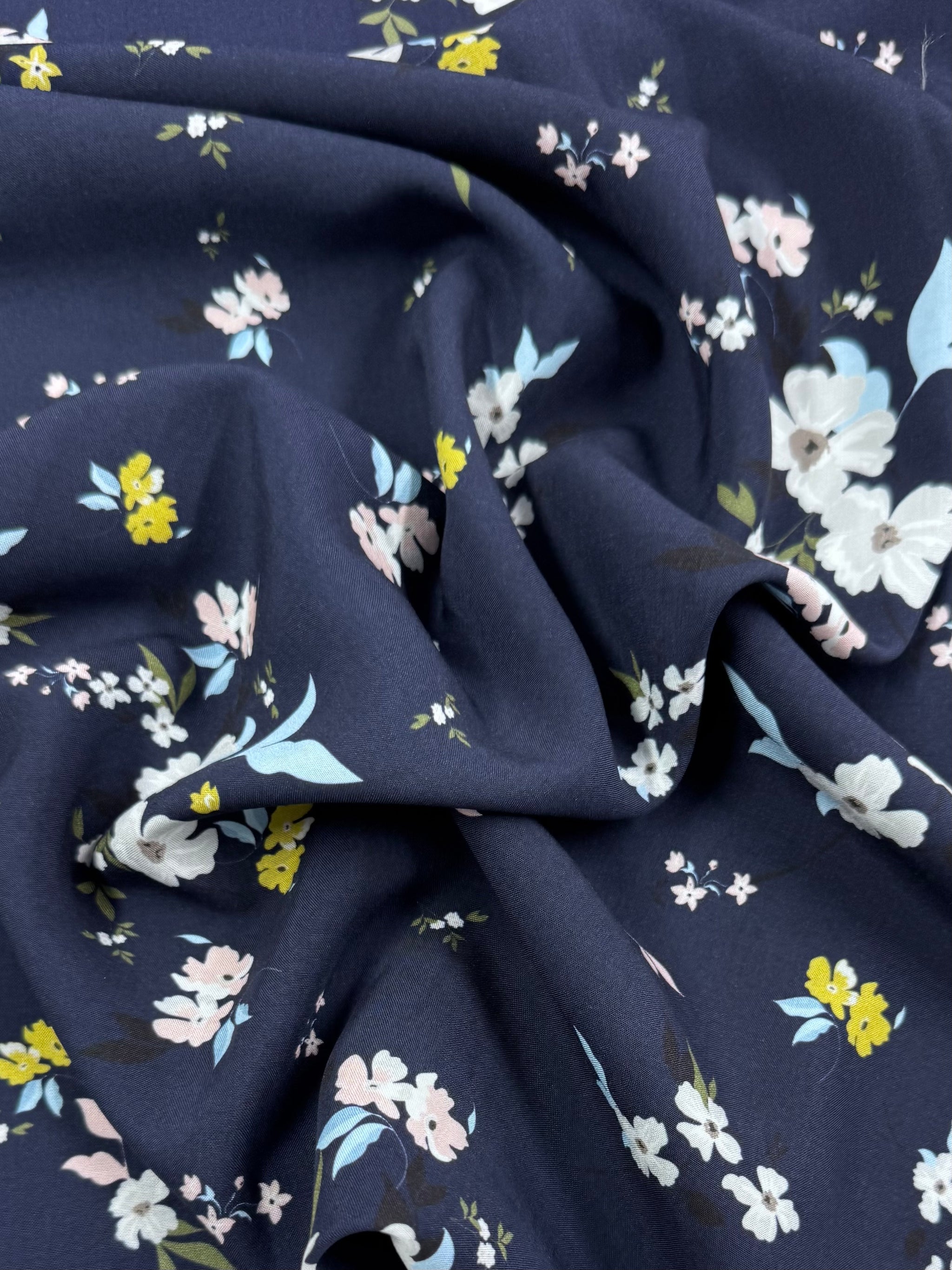 Designer Rayon - Starry Navy - 145cm