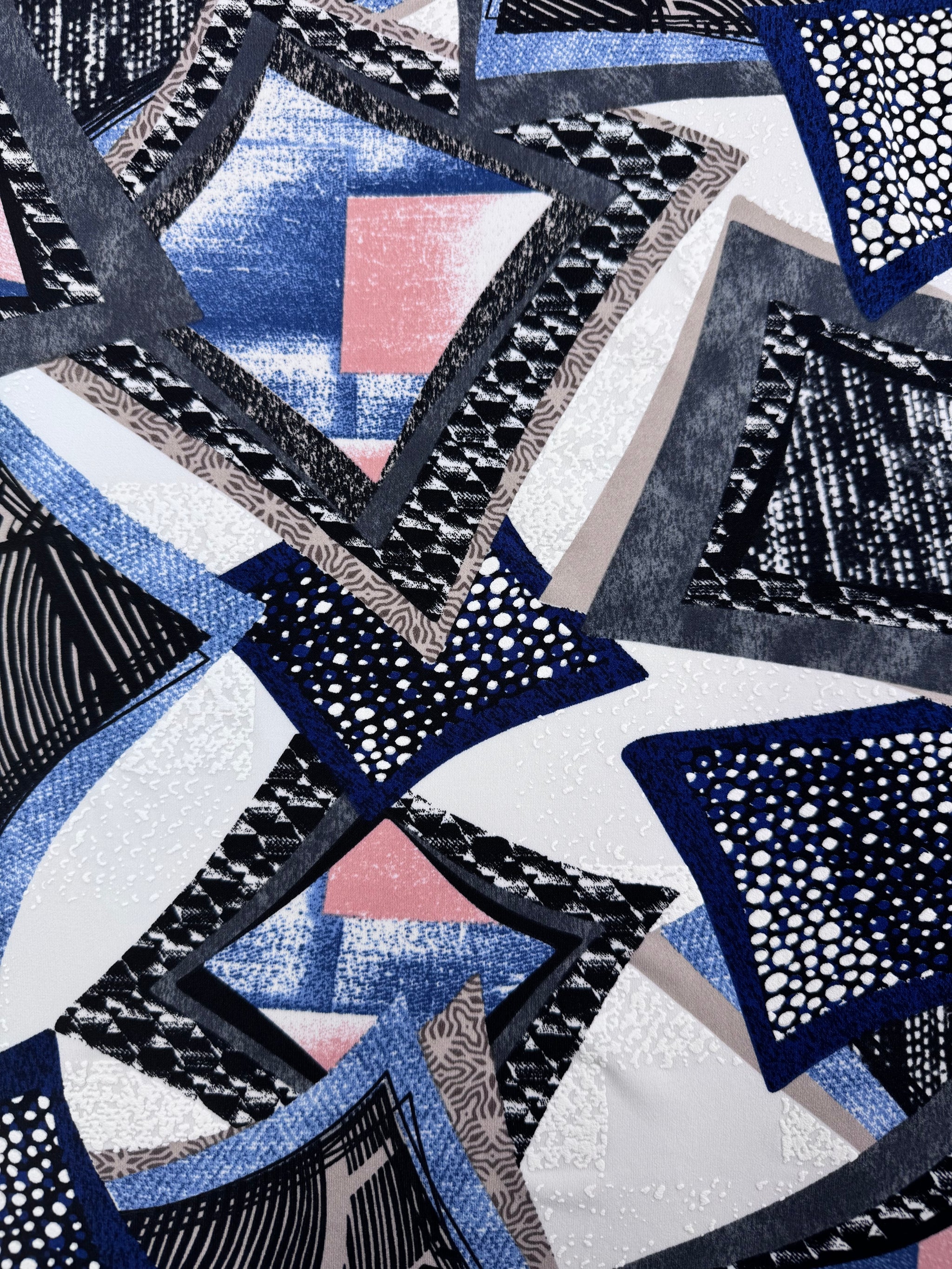 Designer  Textured Lycra - Fragmented Skyline - 150cm