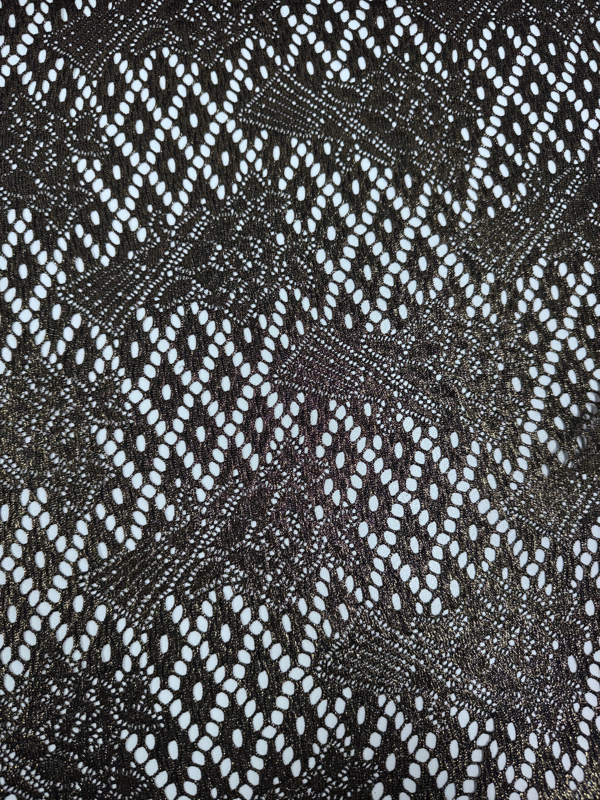 Textured Knit - Gold Static - 145cm