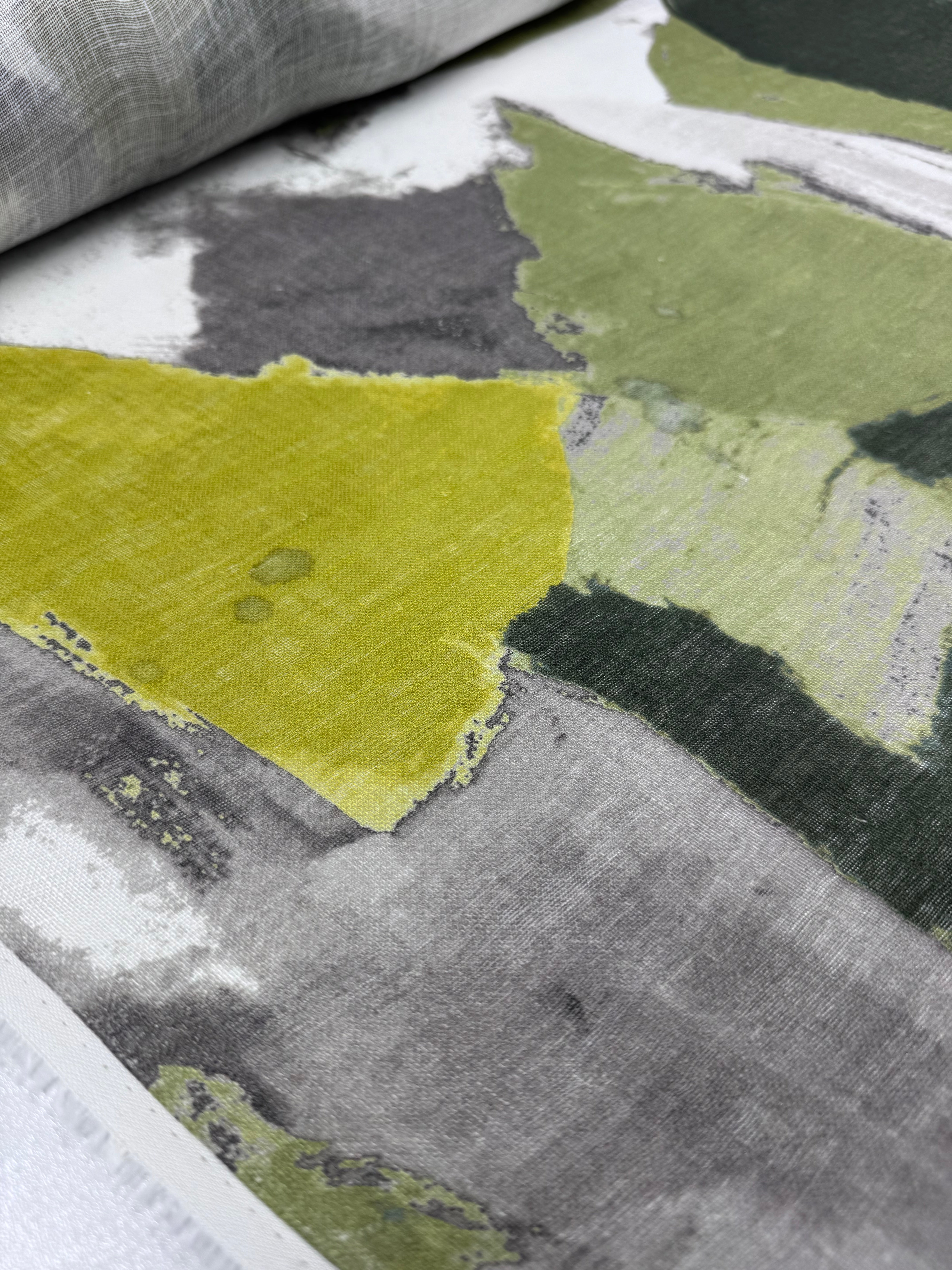 100% Pure Linen Gauze - Botanical Block - 137Cm
