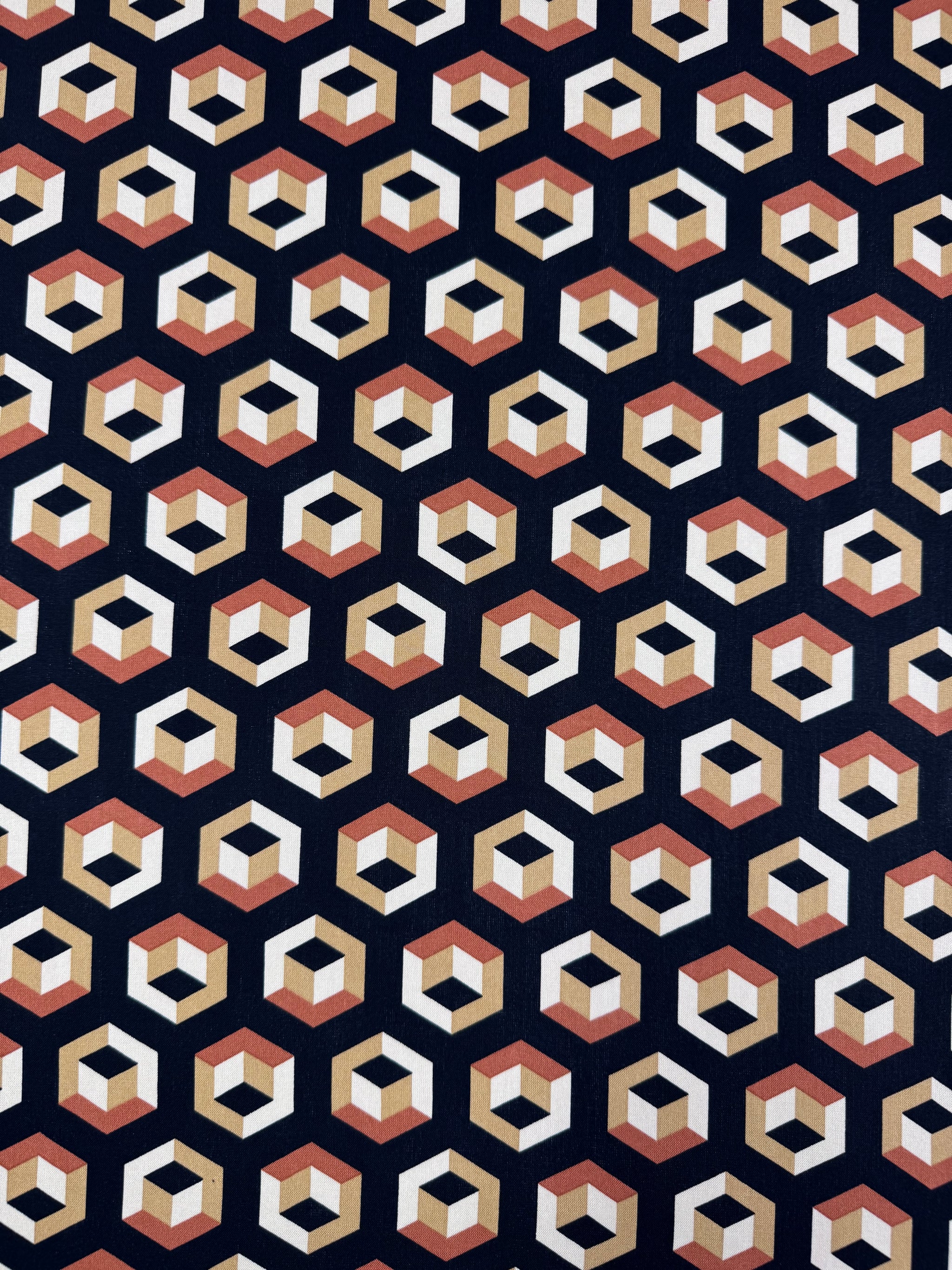 Mercerised Viscose  - Mono - Hexa Mirage- 150cm