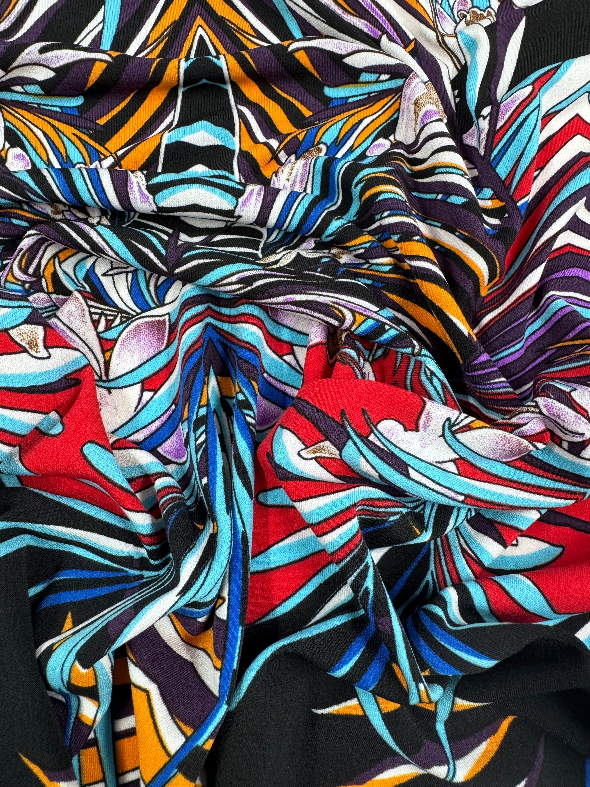 Designer Printed Lycra - Electric Chevron - 150cm
