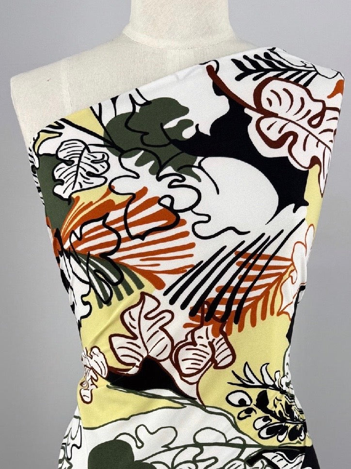 Designer Printed Lycra - Golden Canopy - 150cm